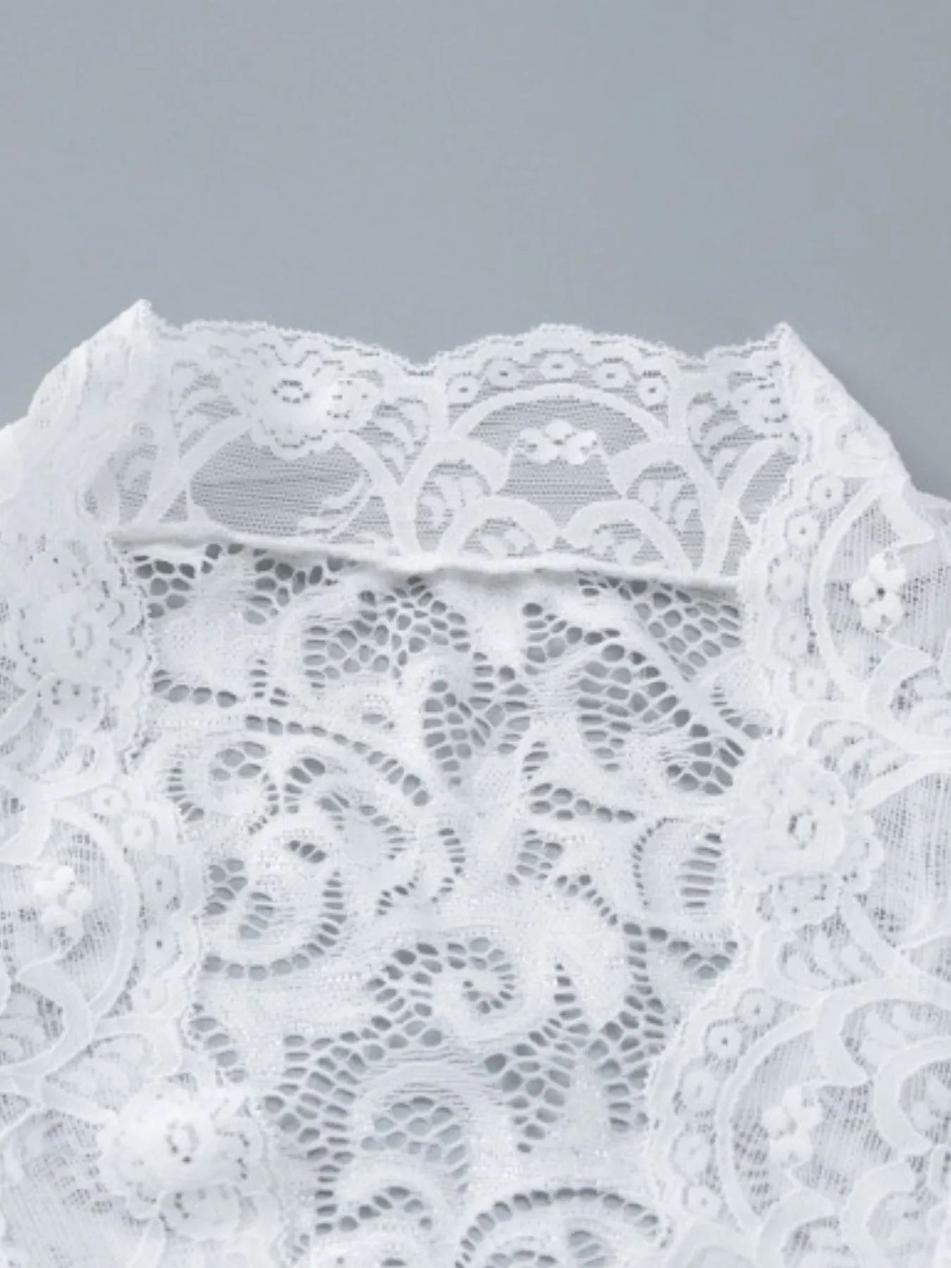 Lace Long Sleeve Deep V-Neck Blouse - Be Bliss Boutique