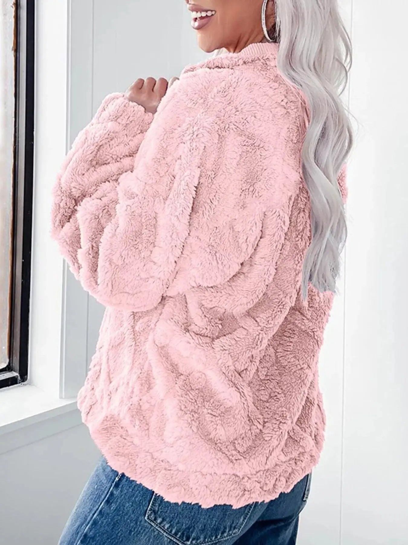 Cozy Fleece Quarter Zip Sweatshirt - Be Bliss Boutique