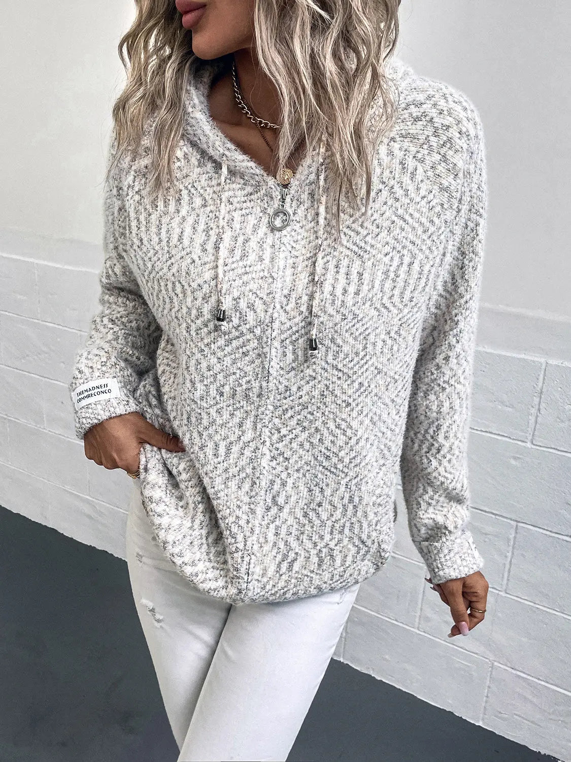 Zip-Up Hooded Sweater - Be Bliss Boutique