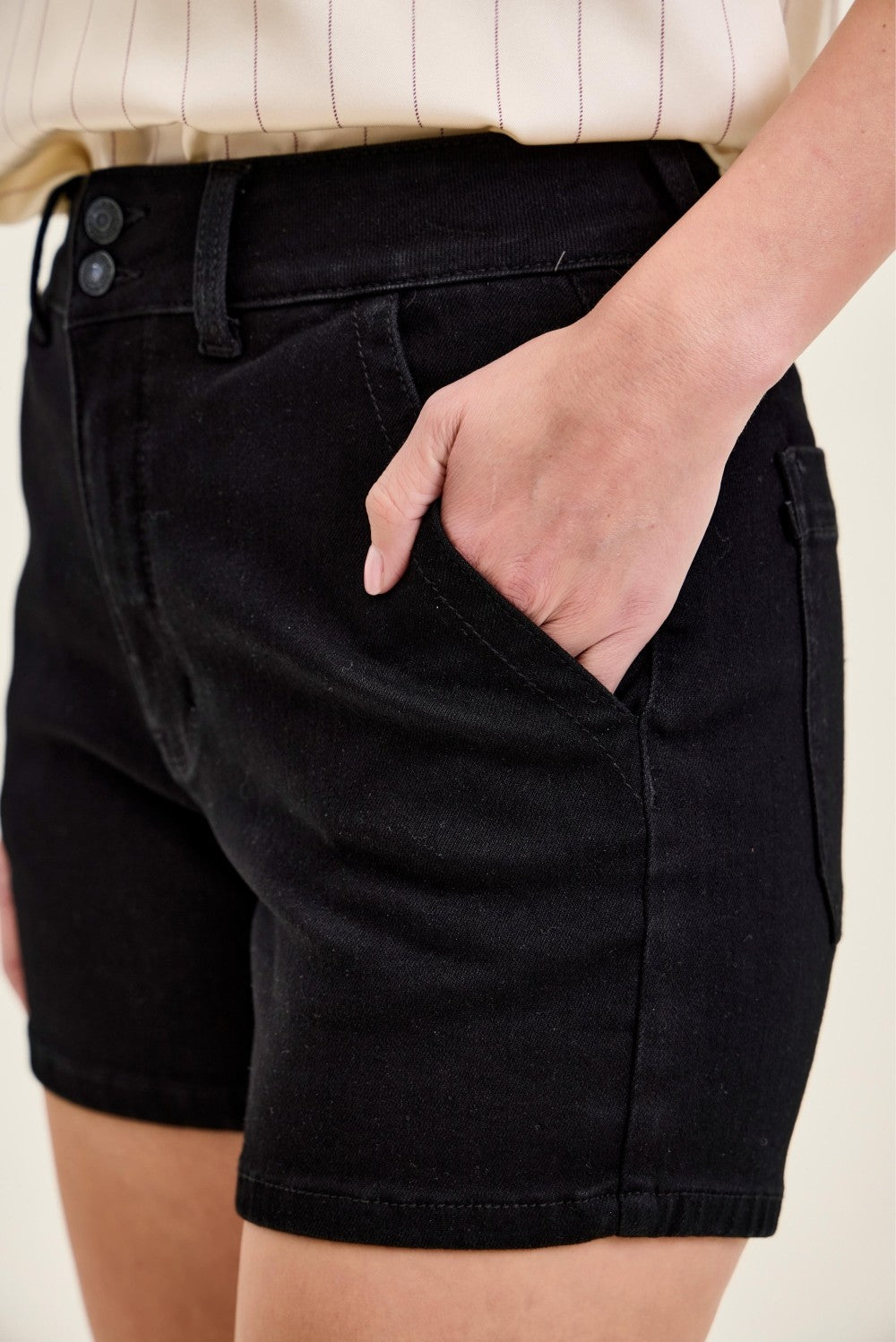 Judy Blue High Waisted Trouser Shorts - Be Bliss Boutique