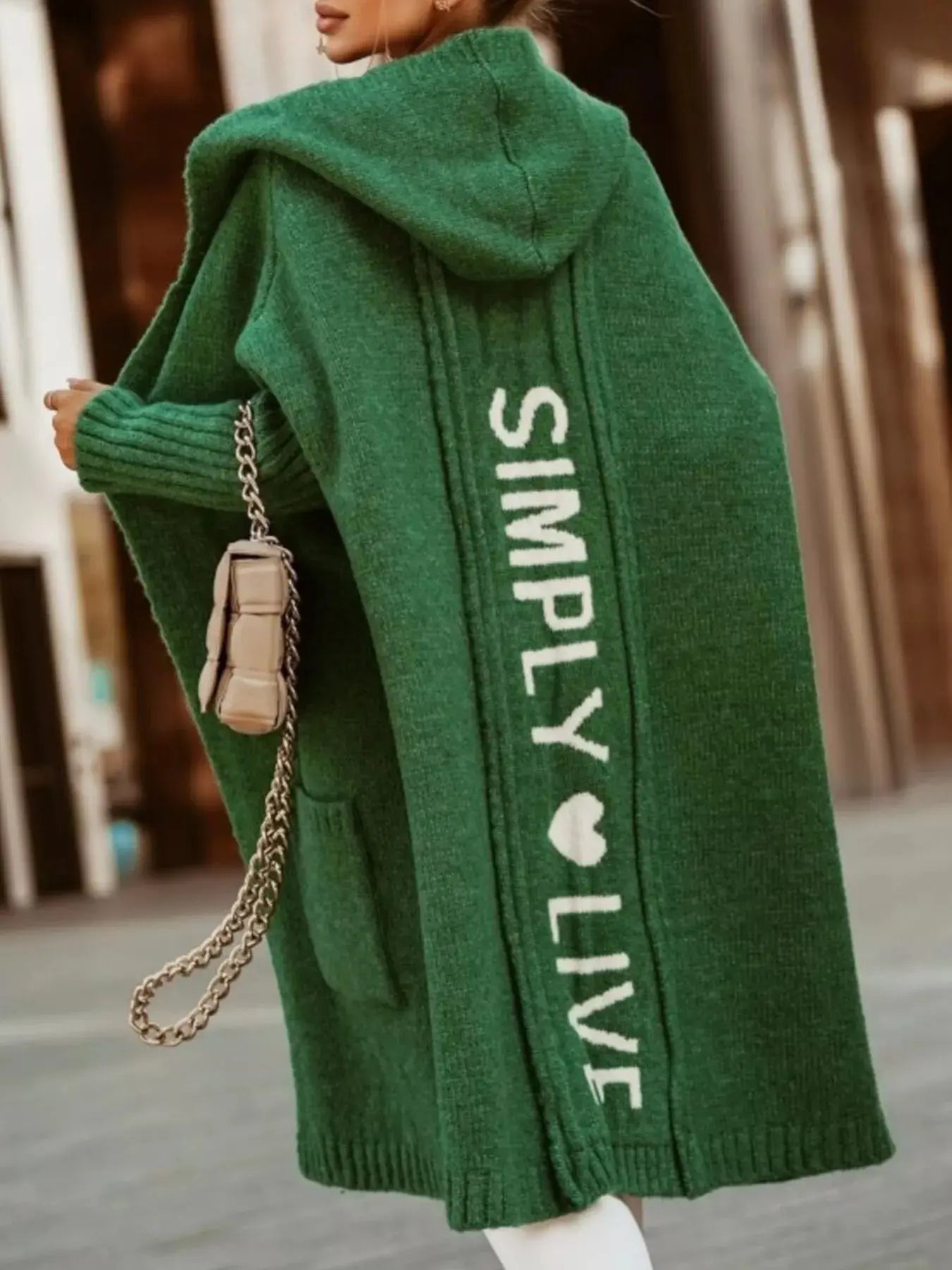 Full Size Hooded Knit Open Front Cardigan - Be Bliss Boutique