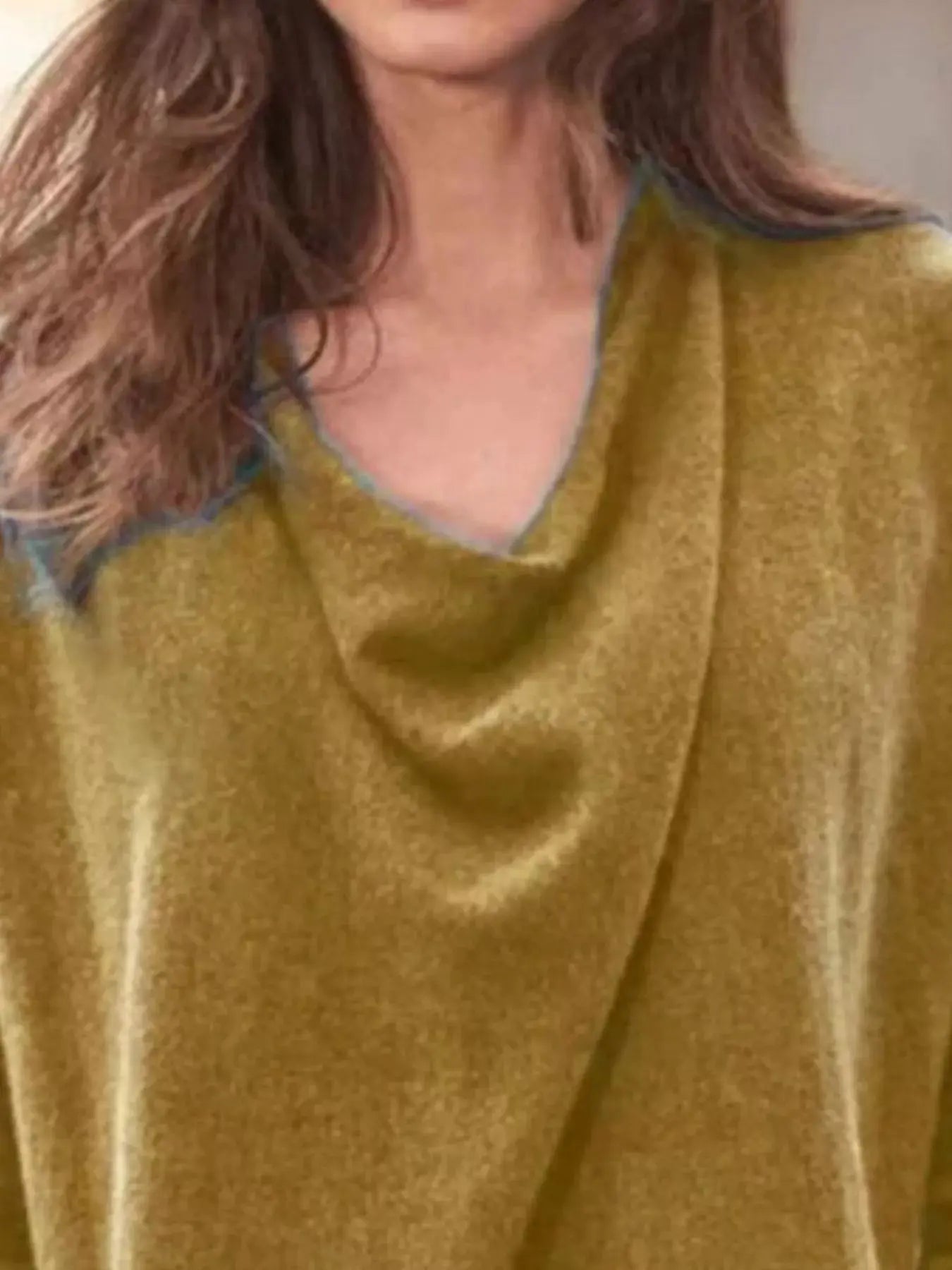 Full Size Cowl Neck Long Sleeve Top - Be Bliss Boutique