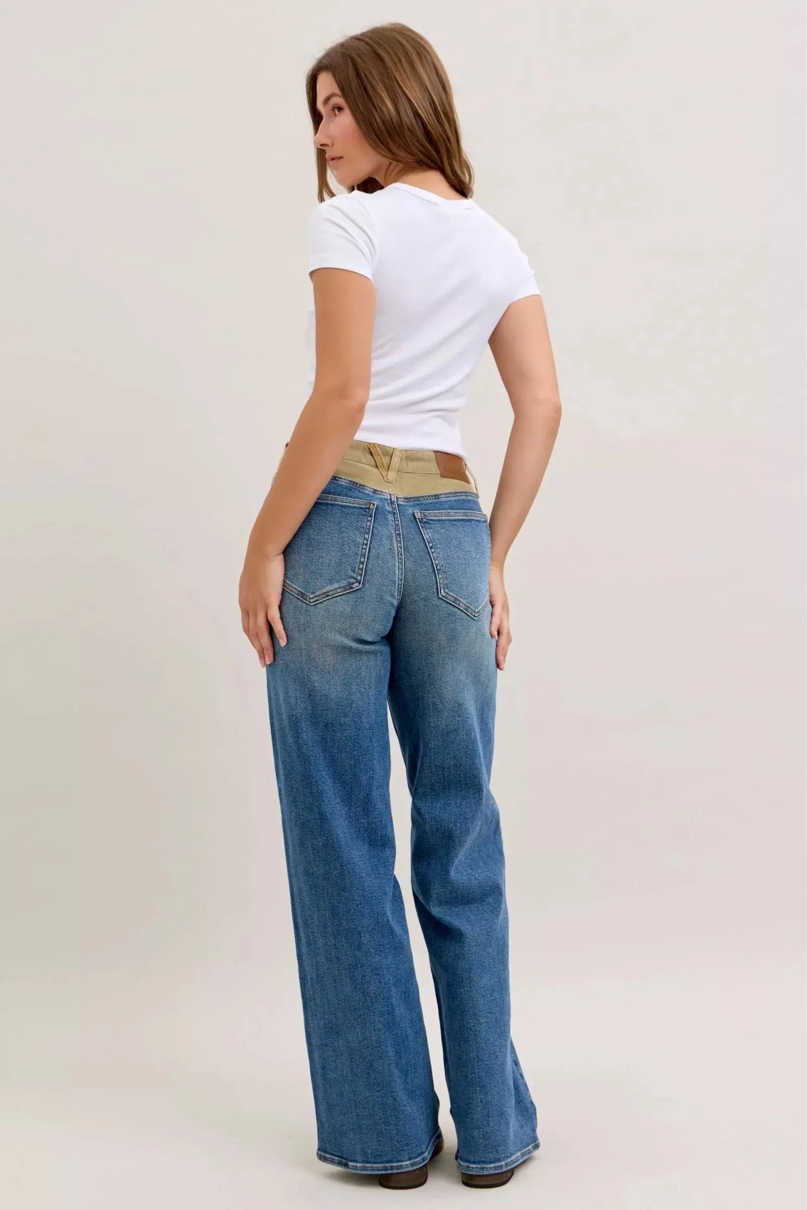 Judy Blue Jeans - MR Column Straight Jeans with Corduroy Waist - Be Bliss Boutique