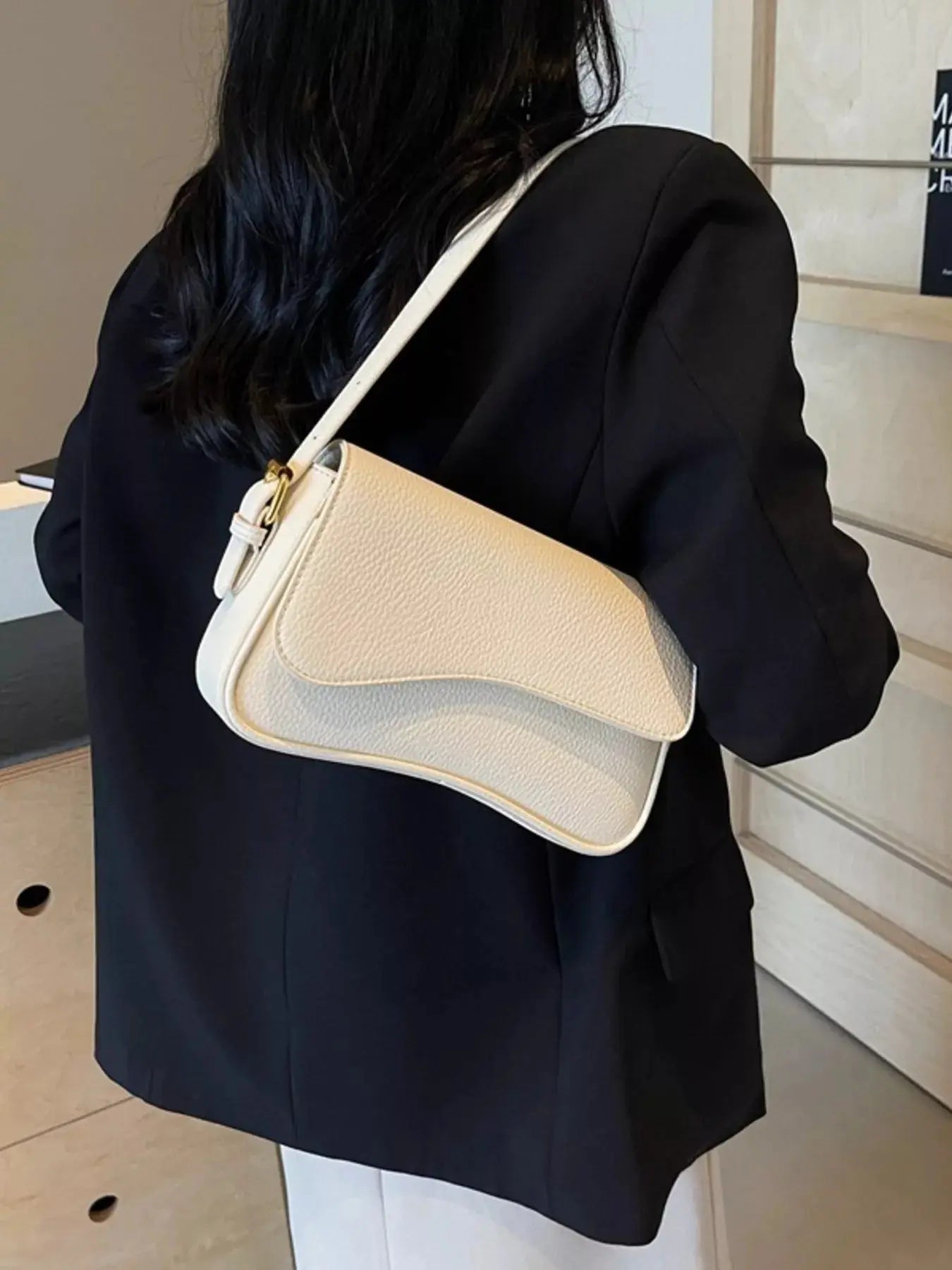 Solid Color Leather Crossbody Bag - Be Bliss Boutique