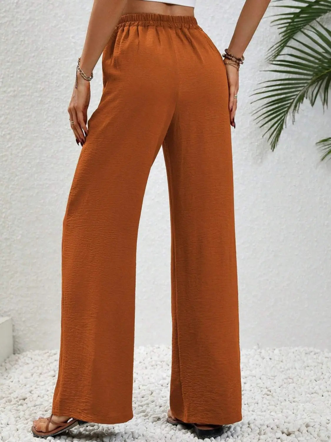 Wide Leg Drawstring Pants - Be Bliss Boutique
