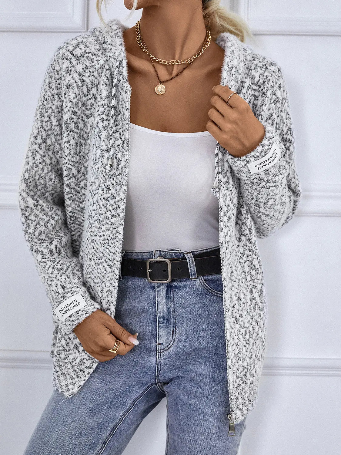 Zip-Up Hooded Sweater - Be Bliss Boutique