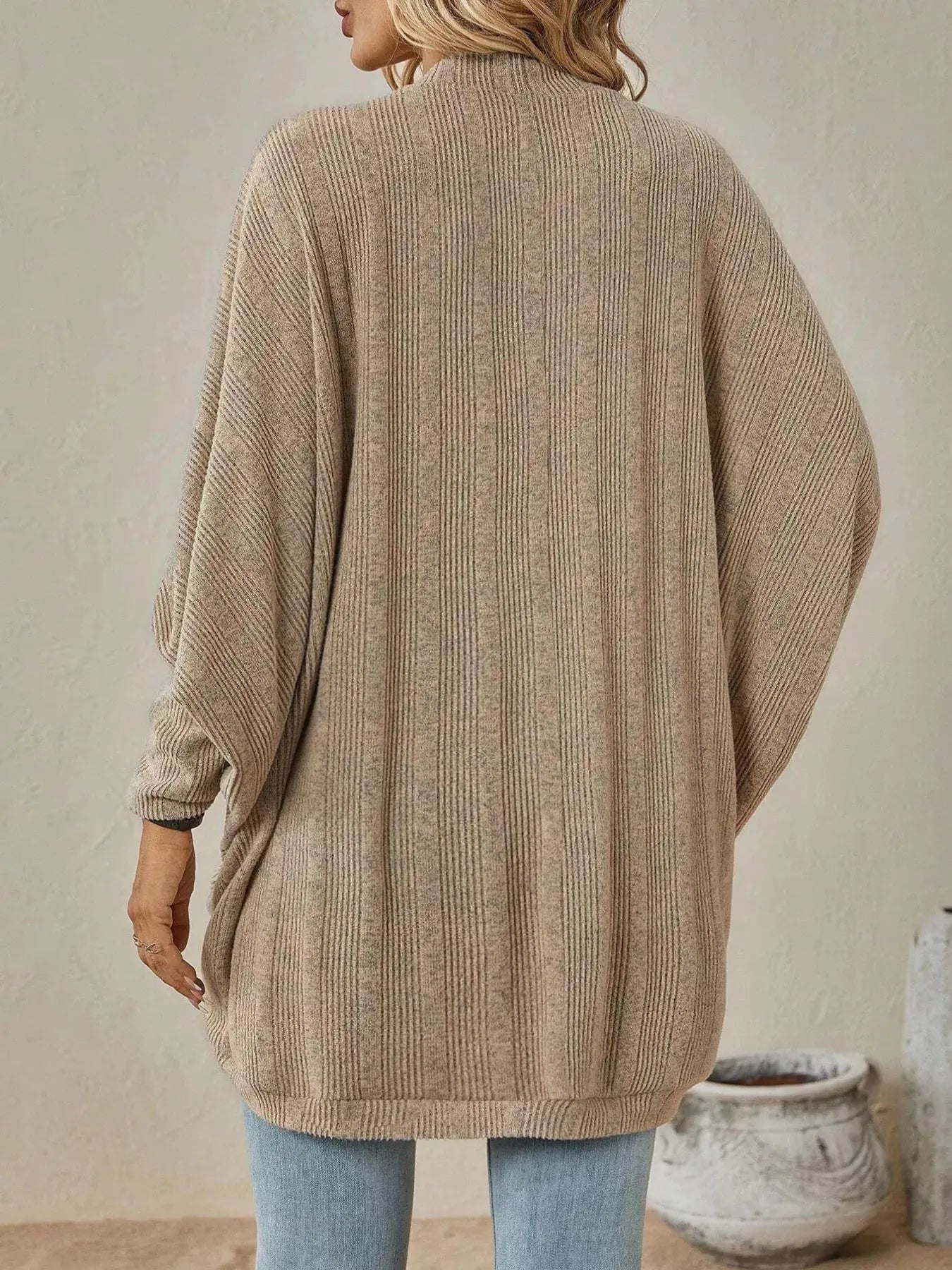 Cozy Oversized Open Front Knit Cardigan - Be Bliss Boutique