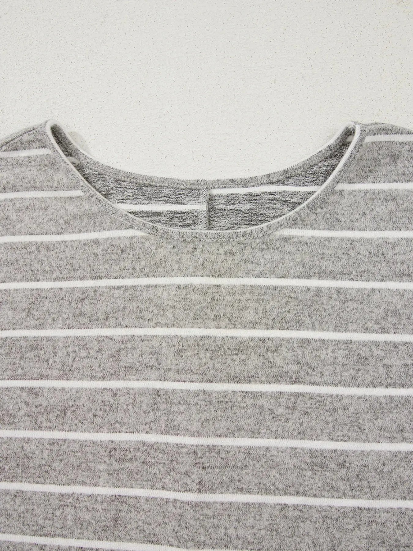 Striped Dolman Sleeve Drop Shoulder Top - Be Bliss Boutique