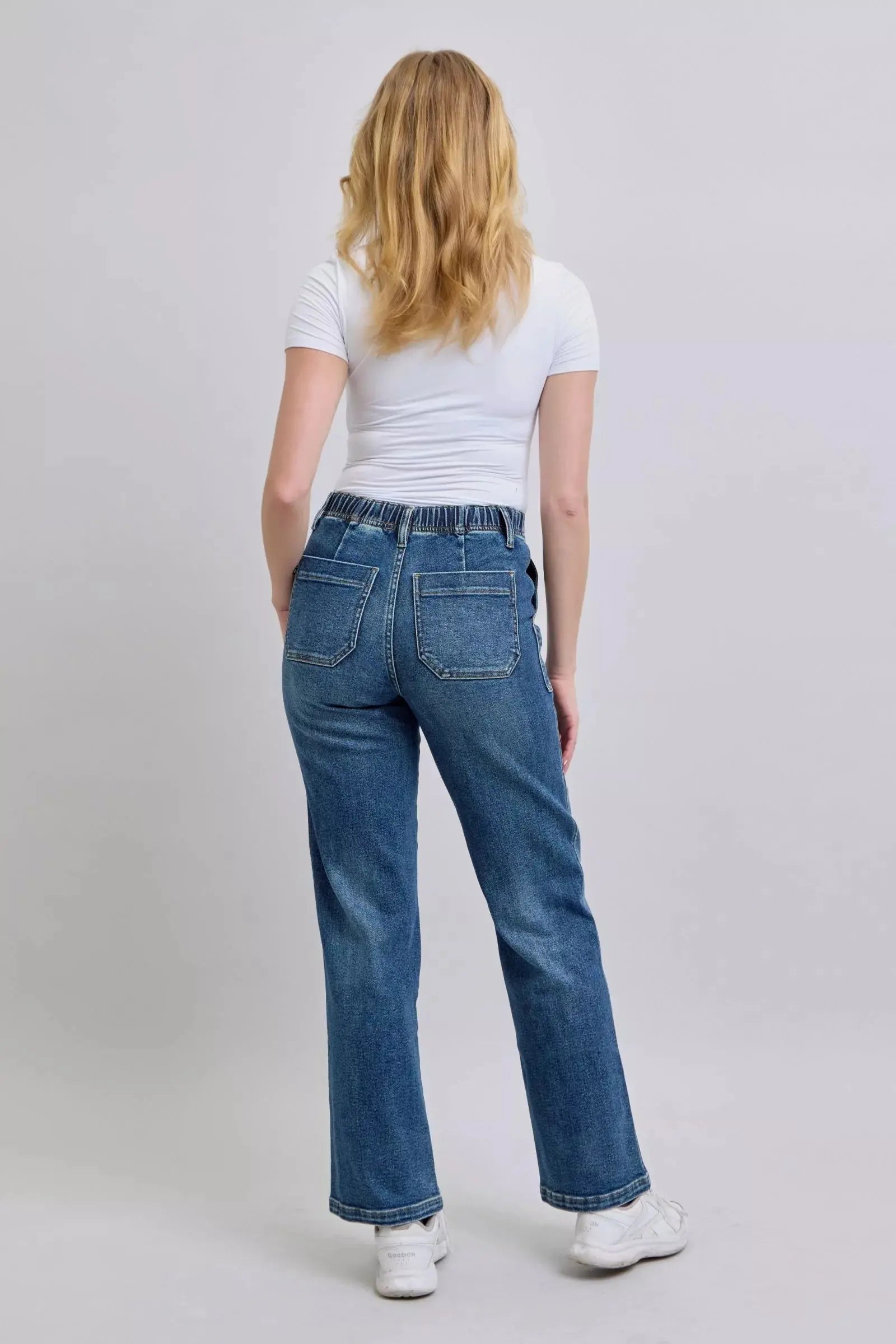 Judy Blue Jeans - Drawstring Straight Jeans with Pockets - Be Bliss Boutique