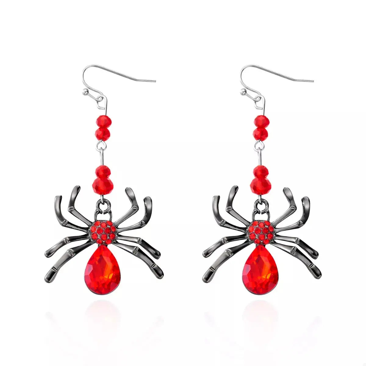 Crystal Spider Halloween Dangle Earrings - Be Bliss Boutique