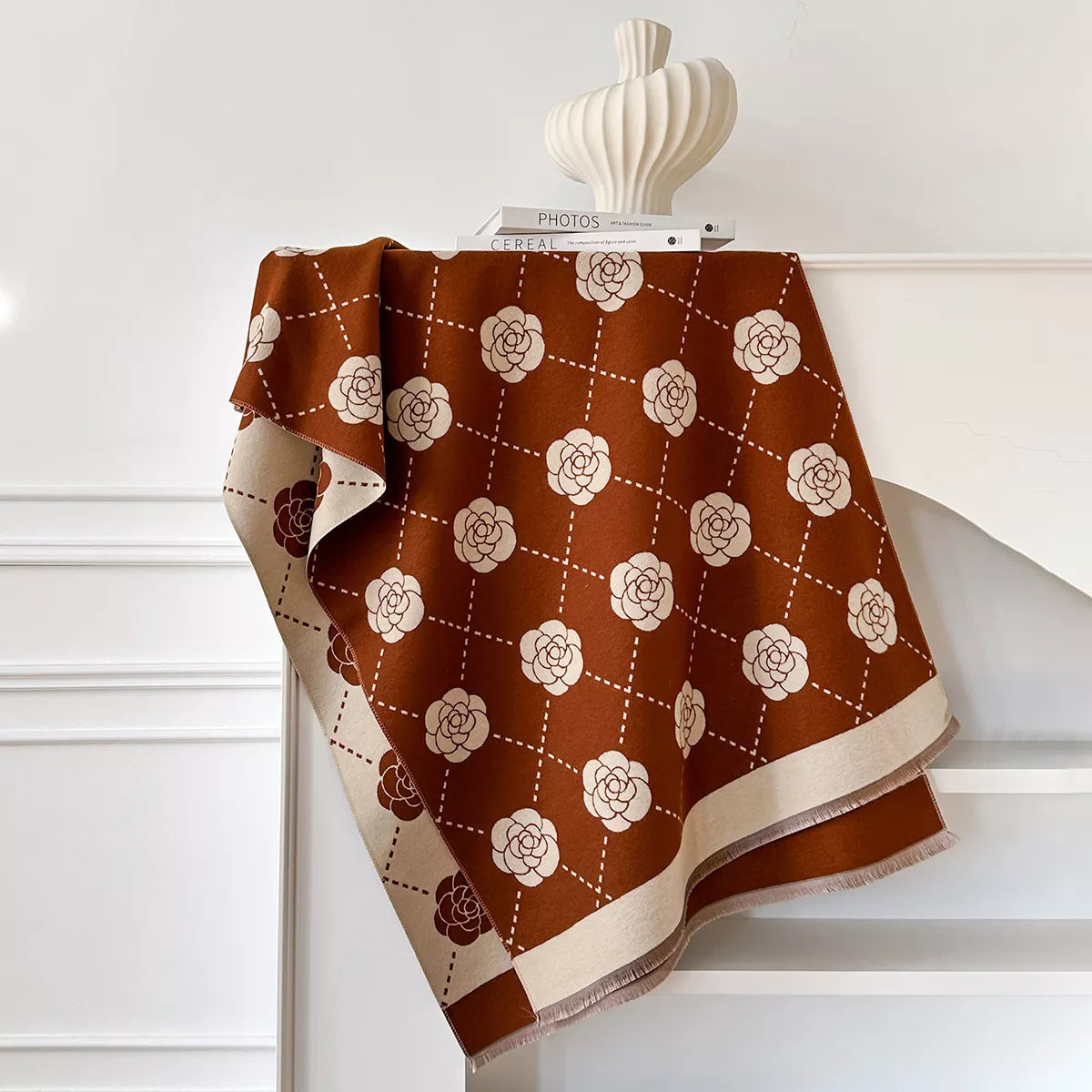 Floral Raw Hem Womens Scarf - Be Bliss Boutique