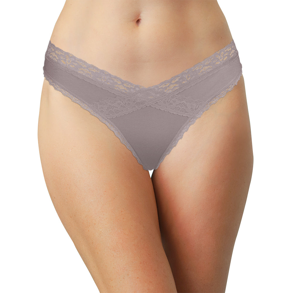 V-Front Modal Thong with Lace 3 Pack - Be Bliss Boutique