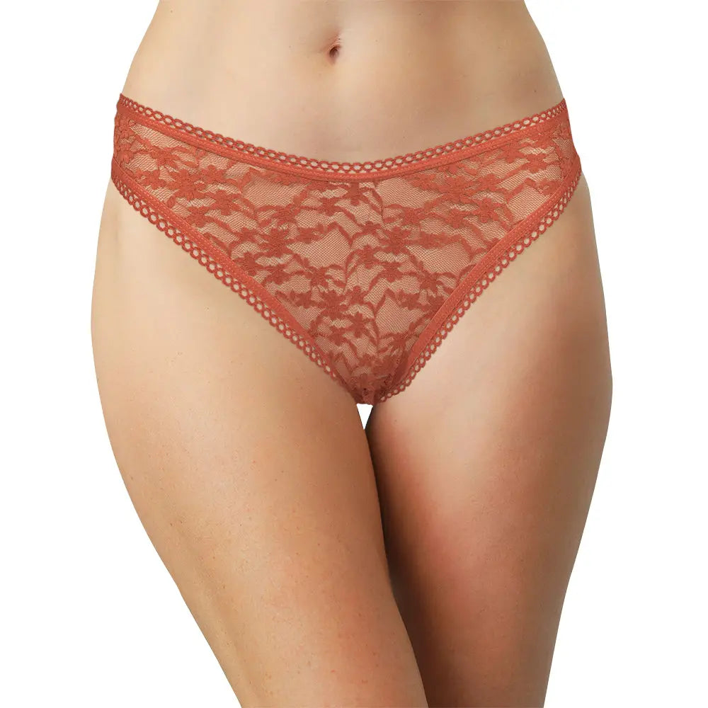 High Leg Daisy Lace Thong with Picot Trim - Be Bliss Boutique