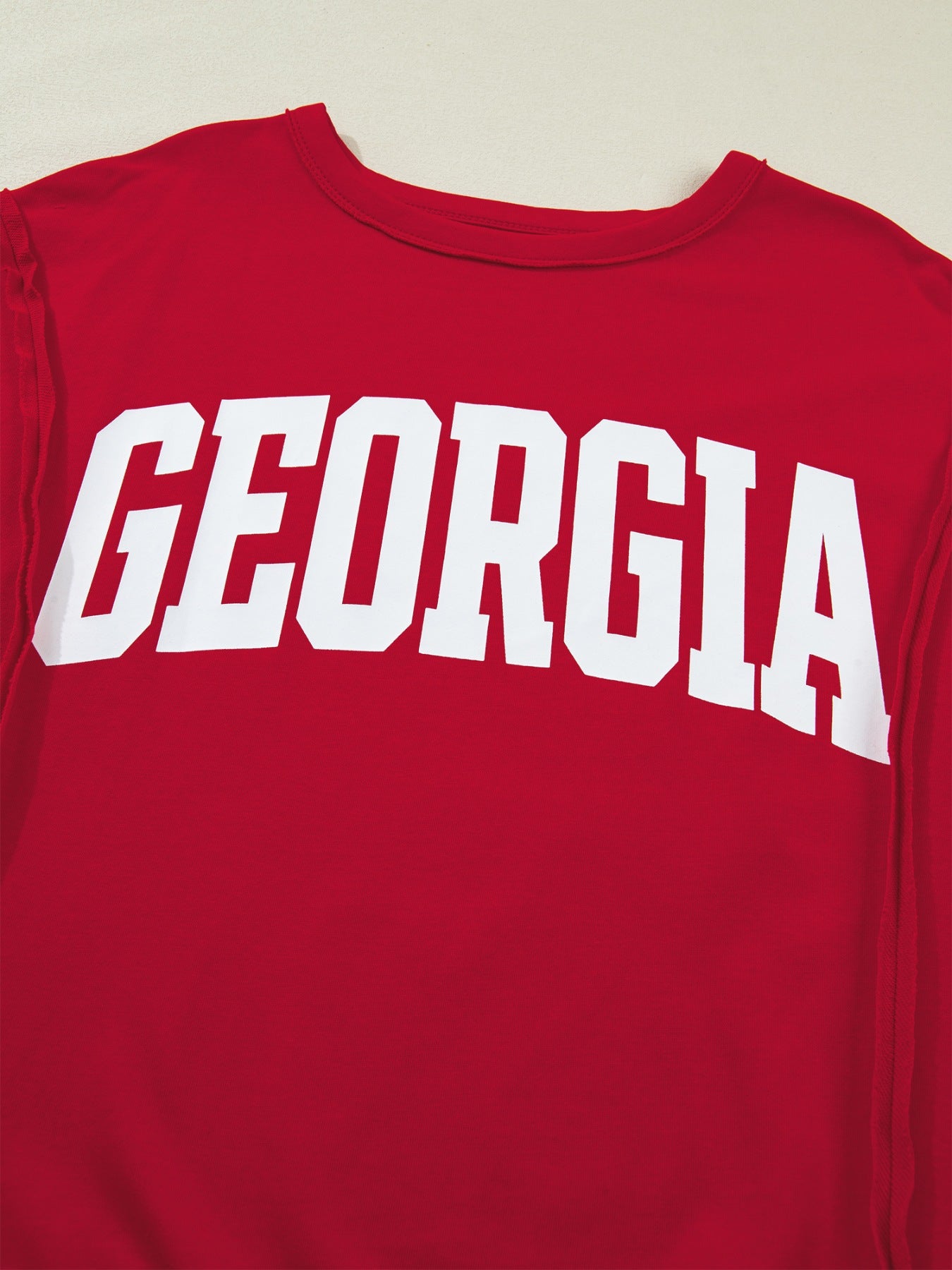 GEORGIA Raw Seam Oversized Drop Shoulder T Shirt - Be Bliss Boutique