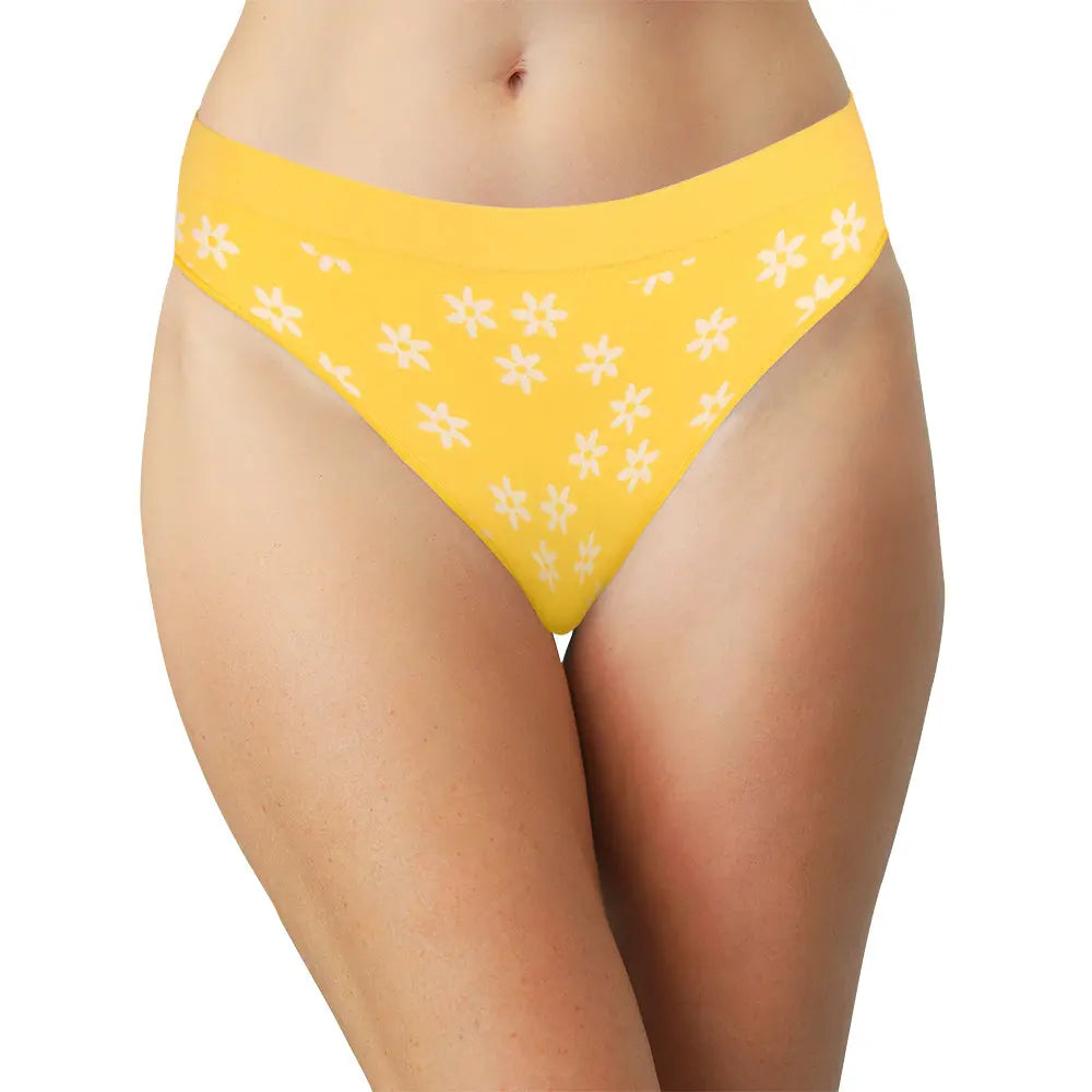Seamless Daisy Tag Free Thong - Be Bliss Boutique