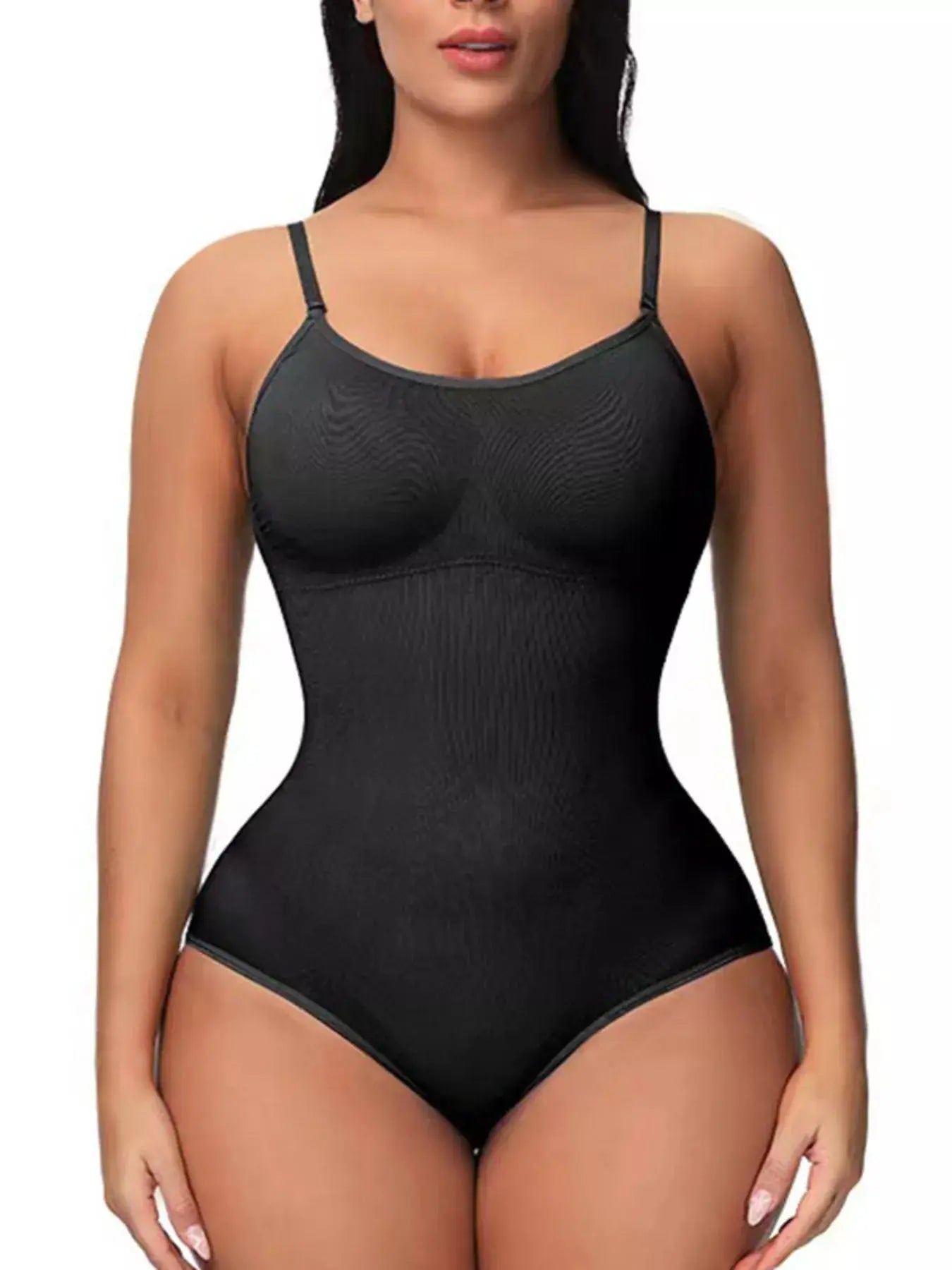 Full Size Shaping Scoop Neck Seamless Bodysuit - Be Bliss Boutique