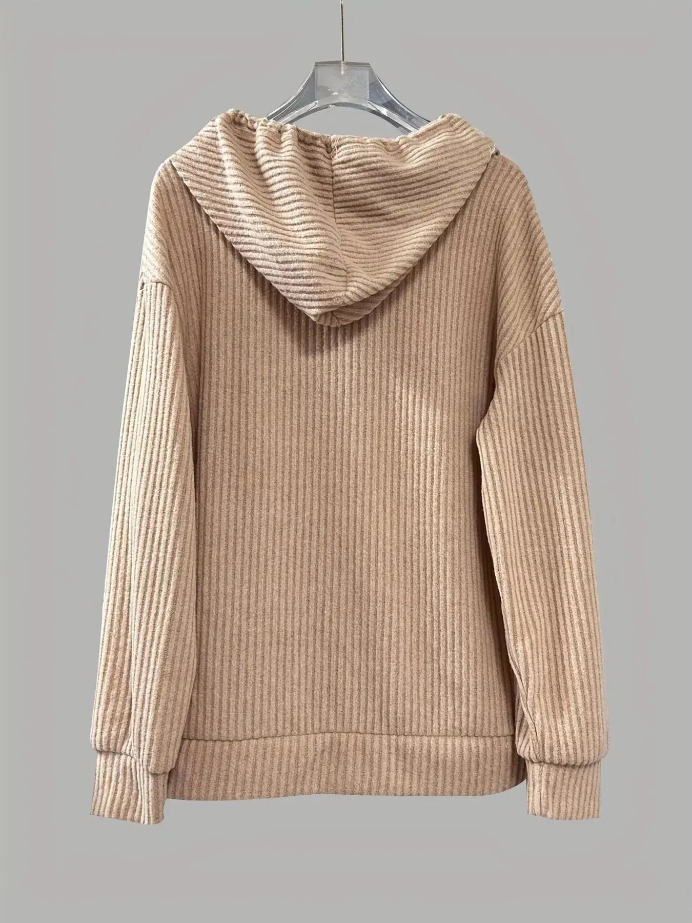 Button Front Drawstring Hoodie - Be Bliss Boutique