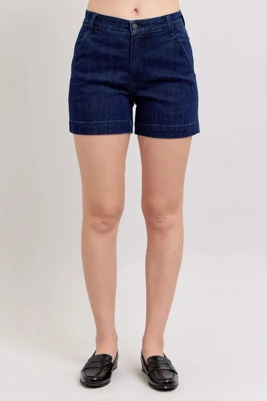 Judy Blue Jeans - Full Size High Waist Denim Shorts - Be Bliss Boutique