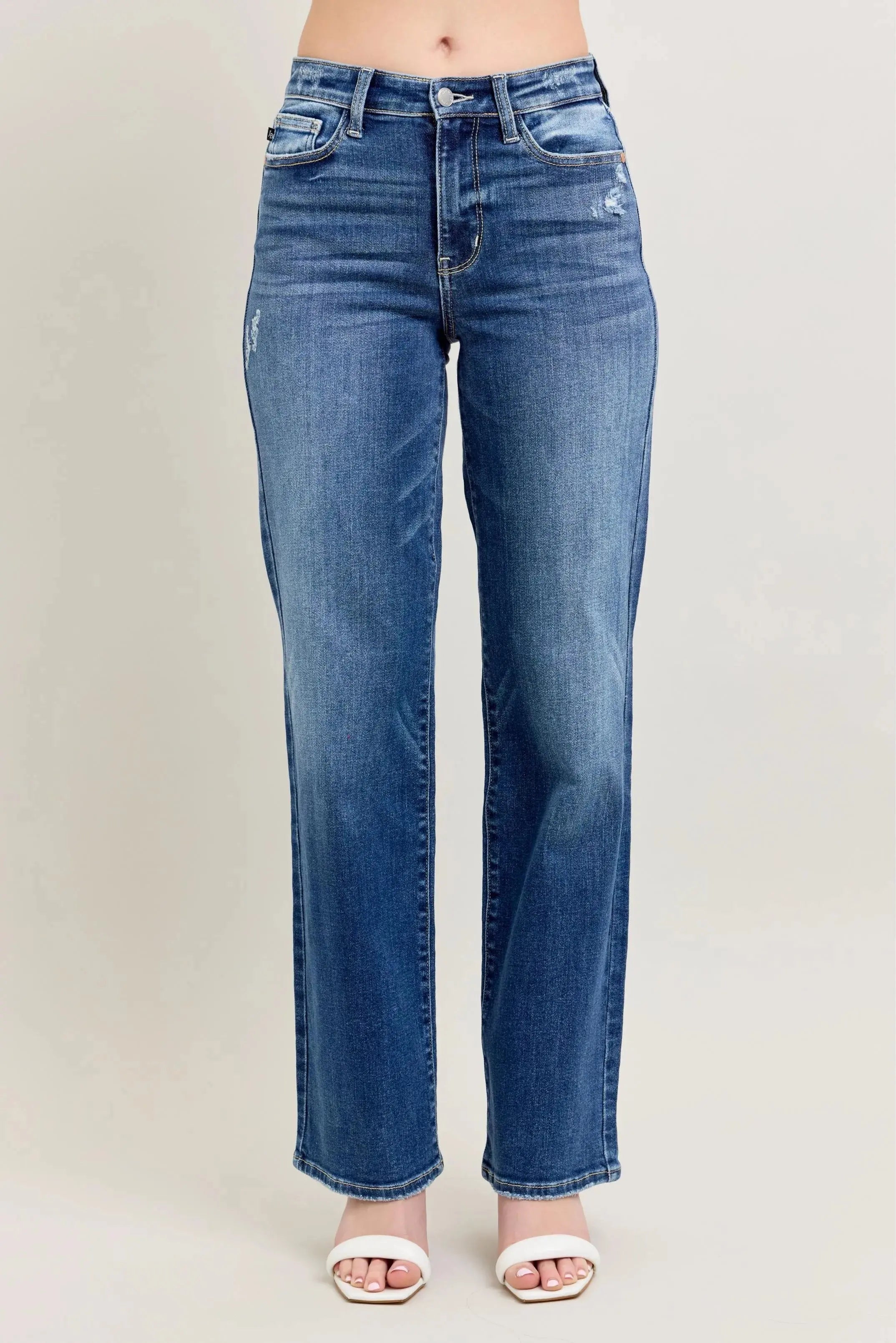 Judy Blue Jeans - Full Size/Plus Size High Waist 90's Straight Leg - Be Bliss Boutique