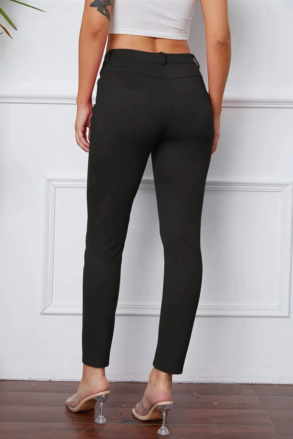 Basic BAE Full Size StretchyStitch High Waist Skinny Pants - Be Bliss Boutique