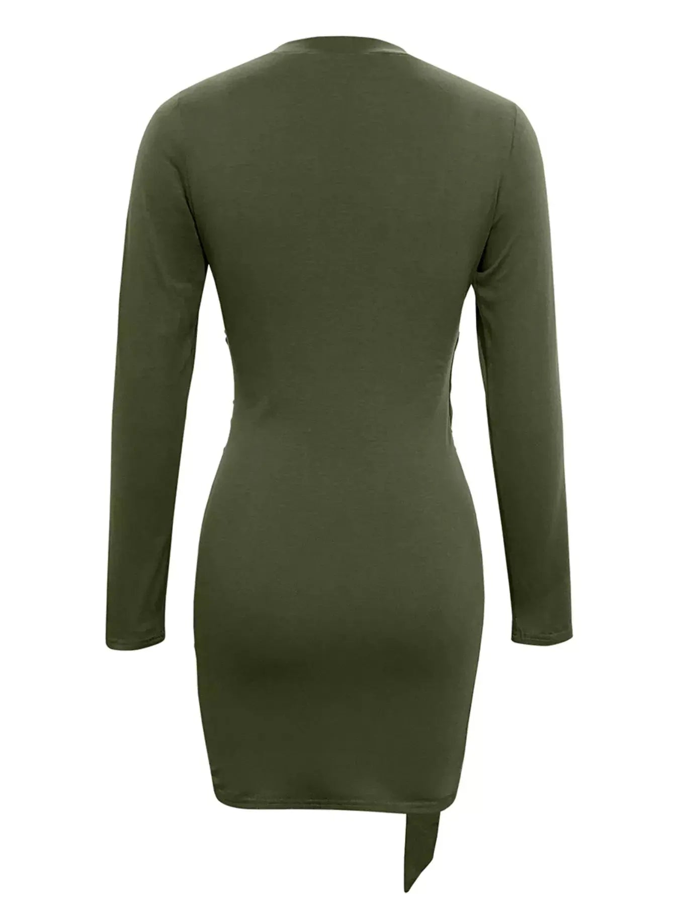 Round Neck Long Sleeve Bodycon Dress - Be Bliss Boutique