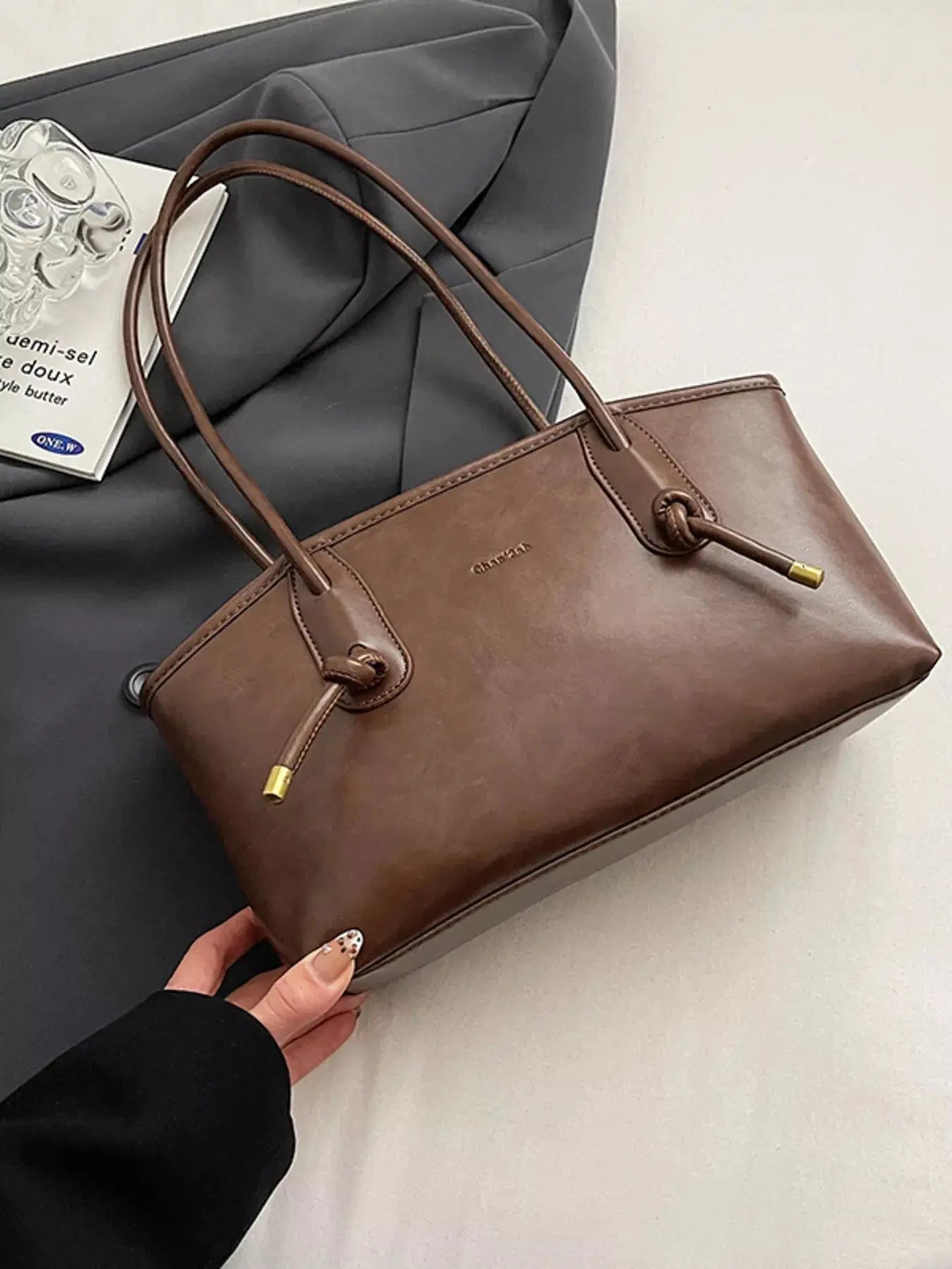 Vintage Style Leather Shoulder Bag - Be Bliss Boutique