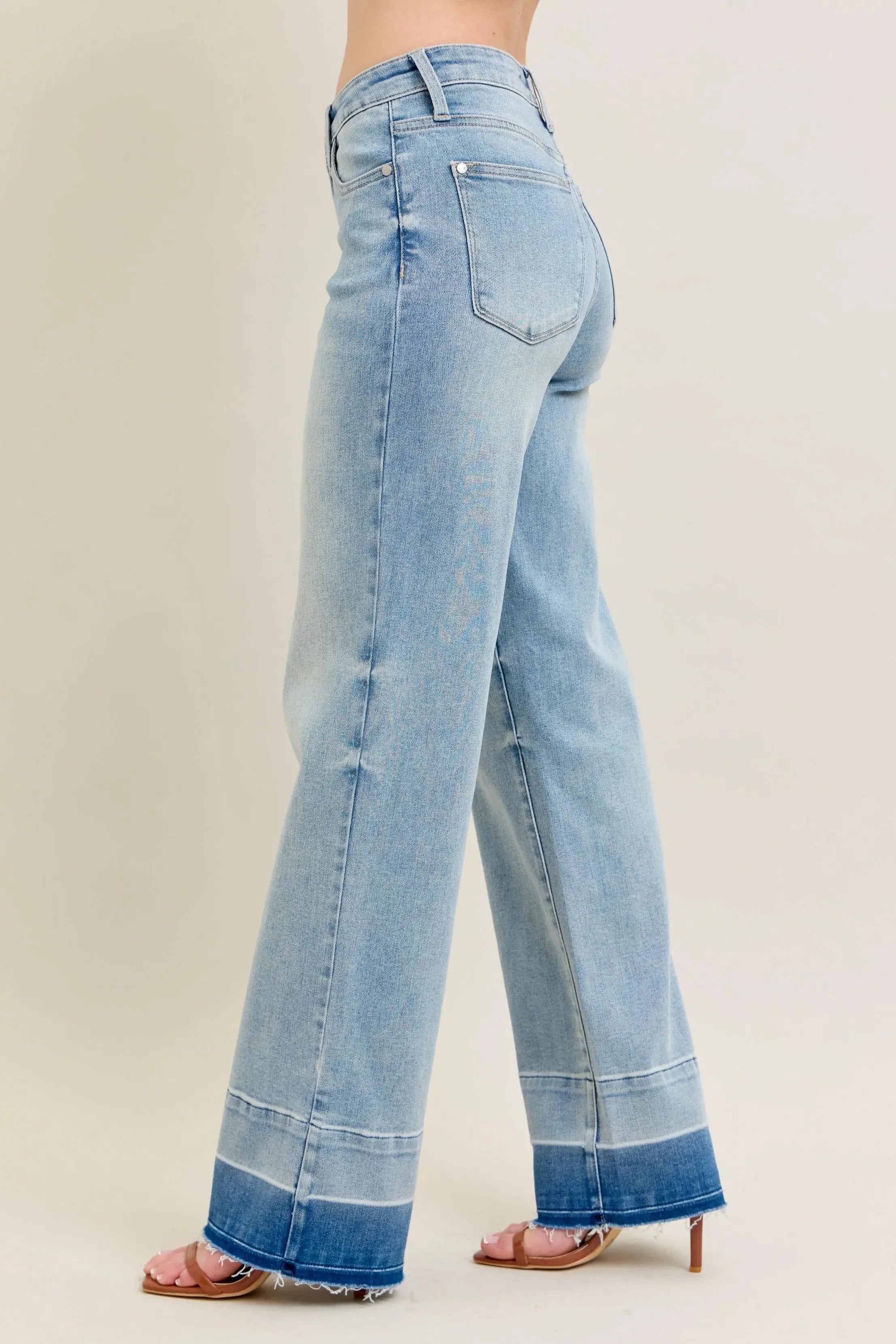 Judy Blue Jeans - Plus Size Mr Release Hem Wide Leg - Be Bliss Boutique