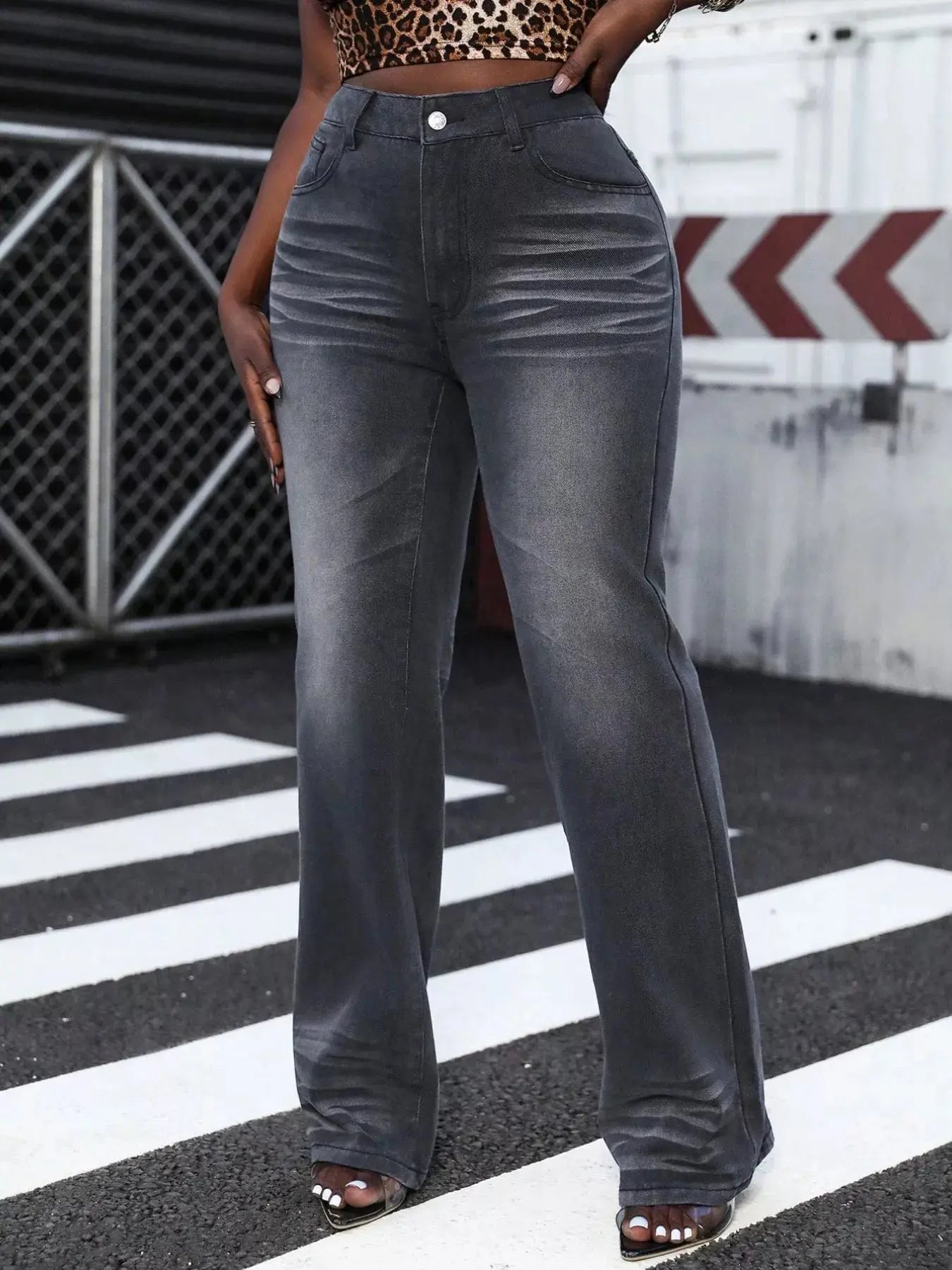 High Waist Straight Leg Jeans - Be Bliss Boutique