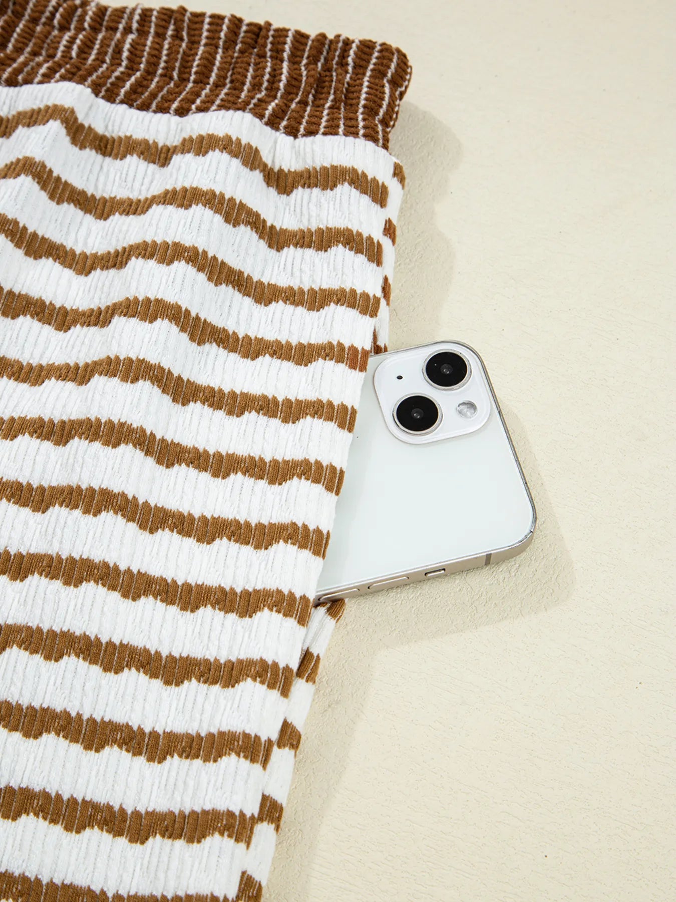 Stripe Collared Top and Drawstring Pant Set - Be Bliss Boutique