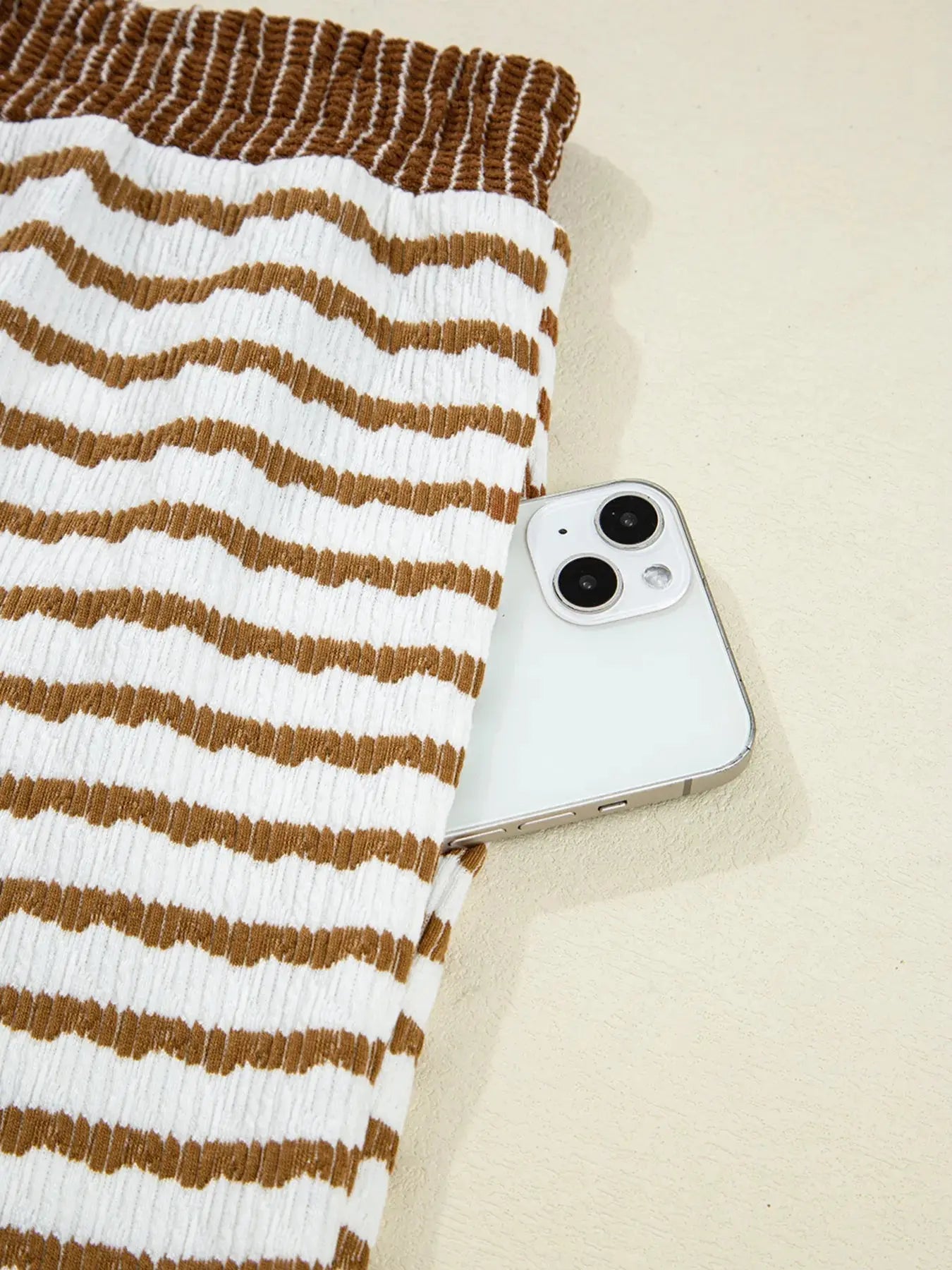 Stripe Collared Top and Drawstring Pant Loungewear Set - Be Bliss Boutique