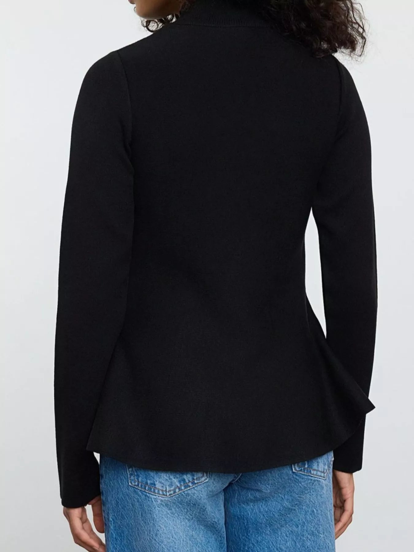 Mock Neck Long Sleeve Sweater -  Be Bliss Boutique