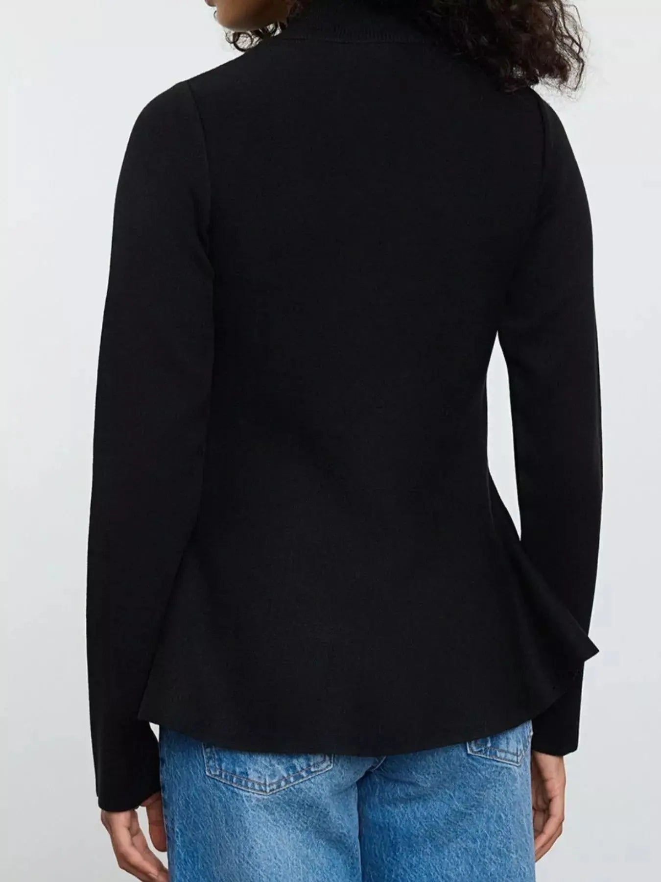 Mock Neck Long Sleeve Sweater - Be Bliss Boutique