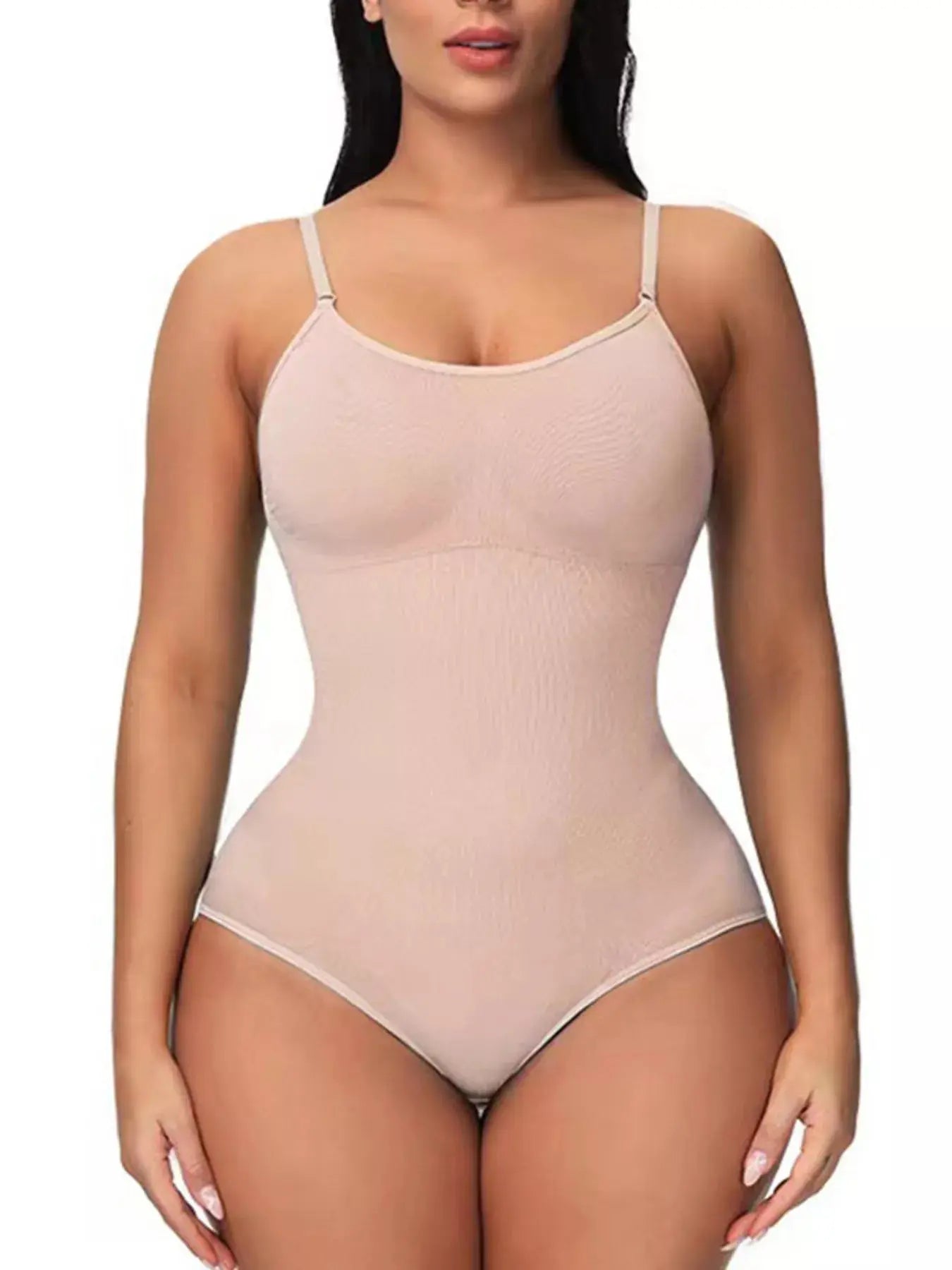 Full Size Shaping Scoop Neck Seamless Bodysuit - Be Bliss Boutique