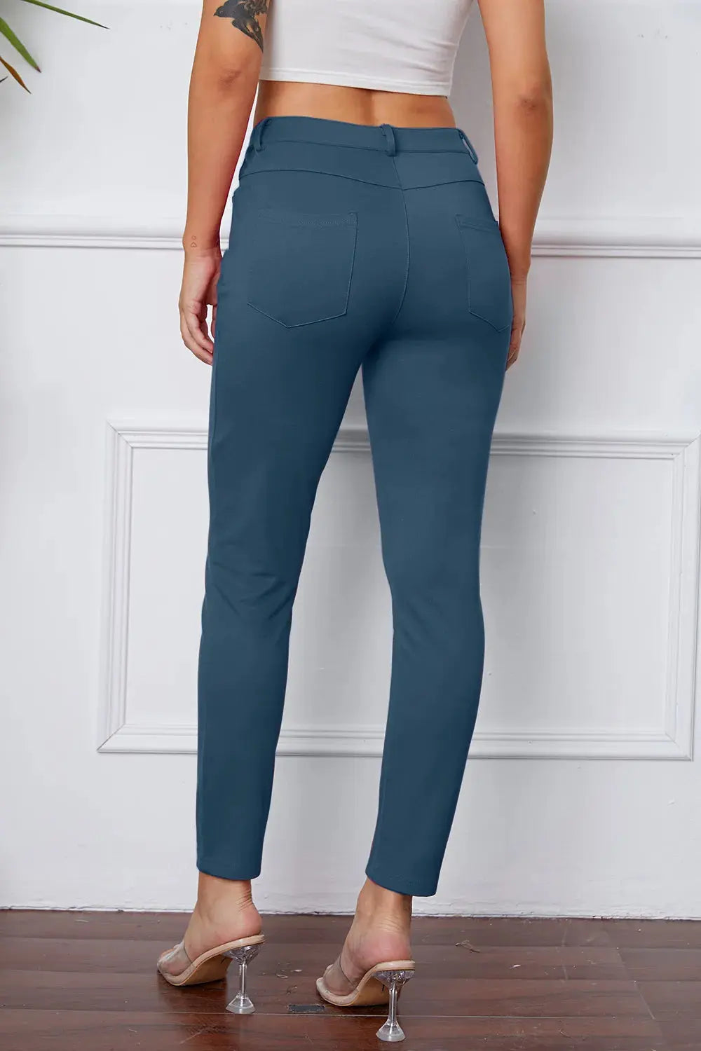 Basic BAE Full Size StretchyStitch High Waist Skinny Pants - Be Bliss Boutique