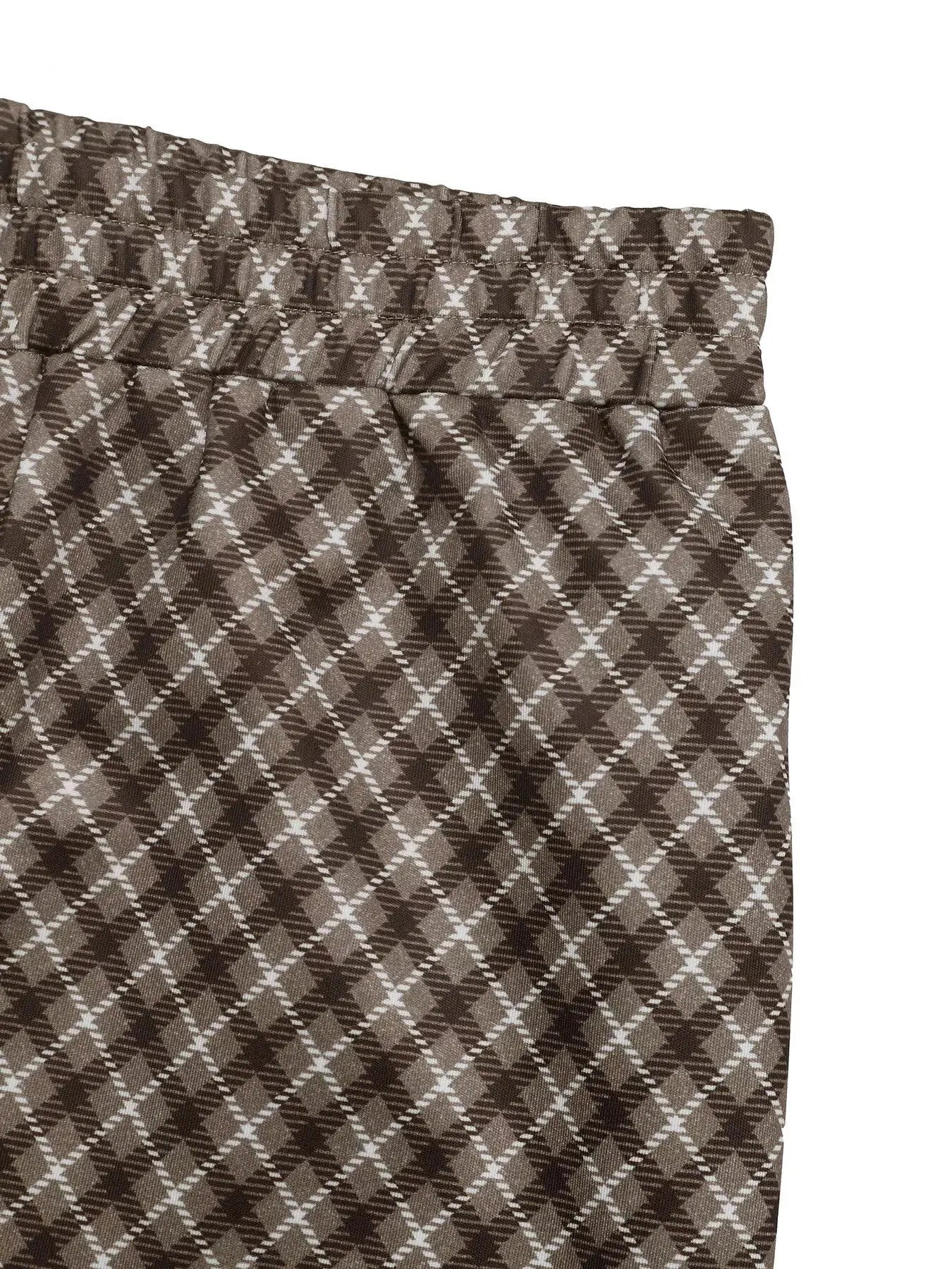 Plaid High Waisted Wide Leg Pants - Be Bliss Boutique