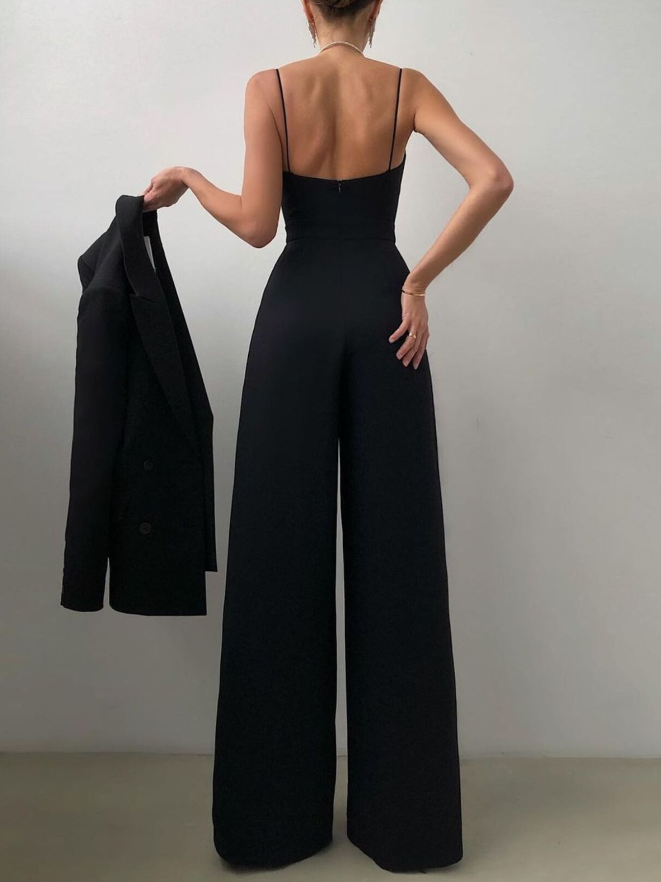 Full Size Spaghetti Strap Wide Leg Jumpsuit - Be Bliss Boutique