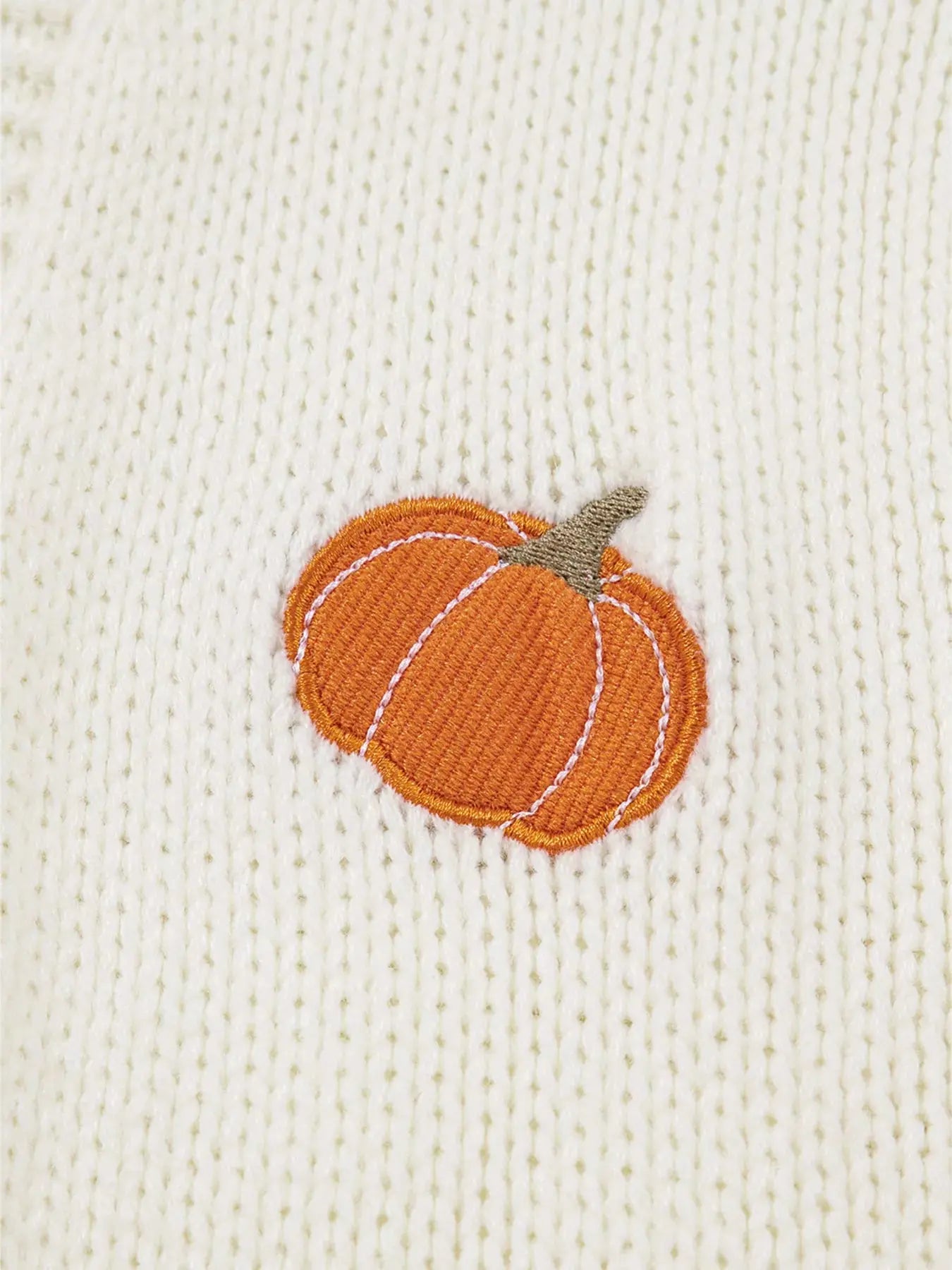 Halloween Pumpkin Embroidered Knit Cardigan - Be Bliss Boutique