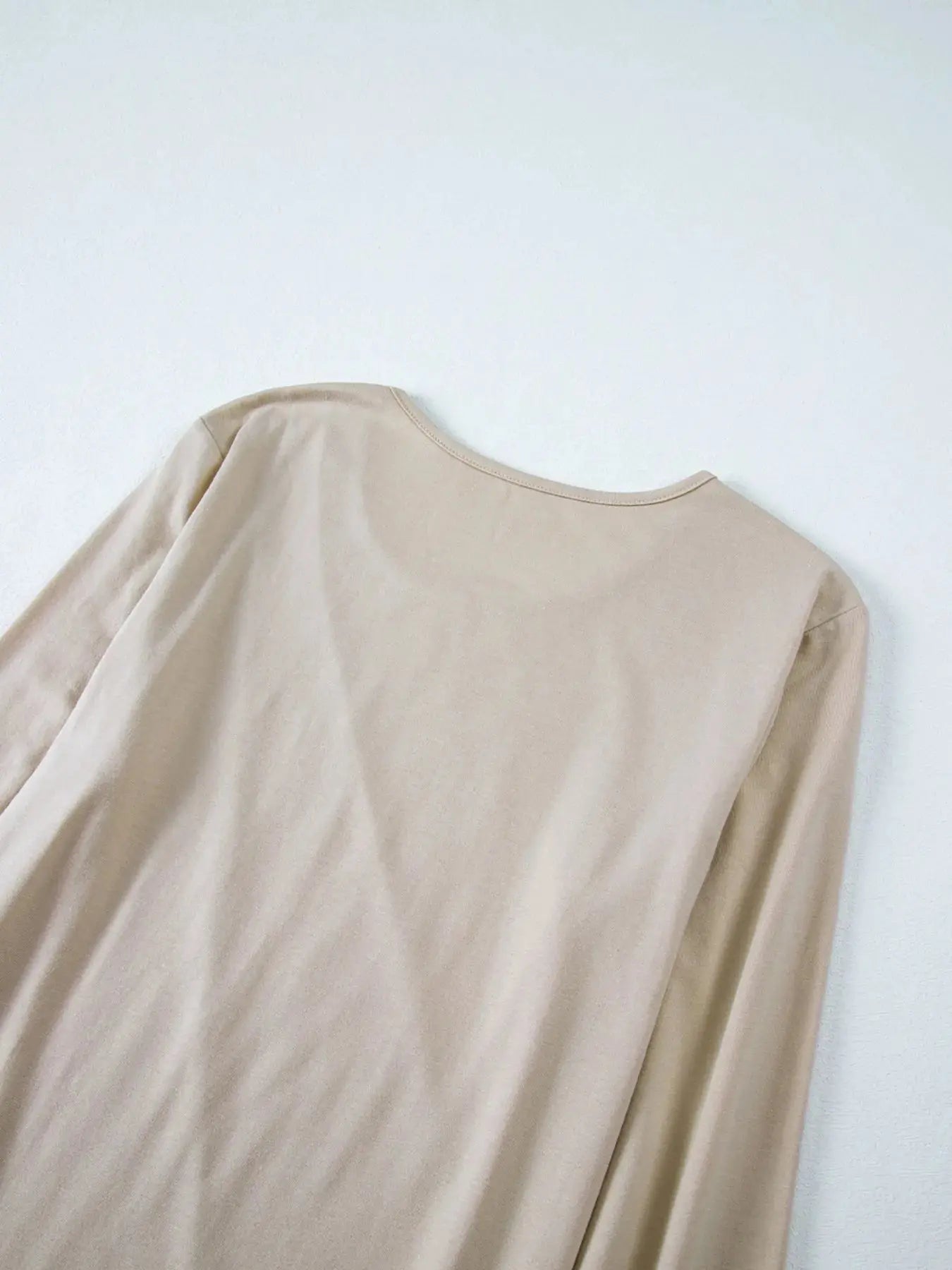 Asymmetric Seam Detail Long Sleeve Top - Be Bliss Boutique