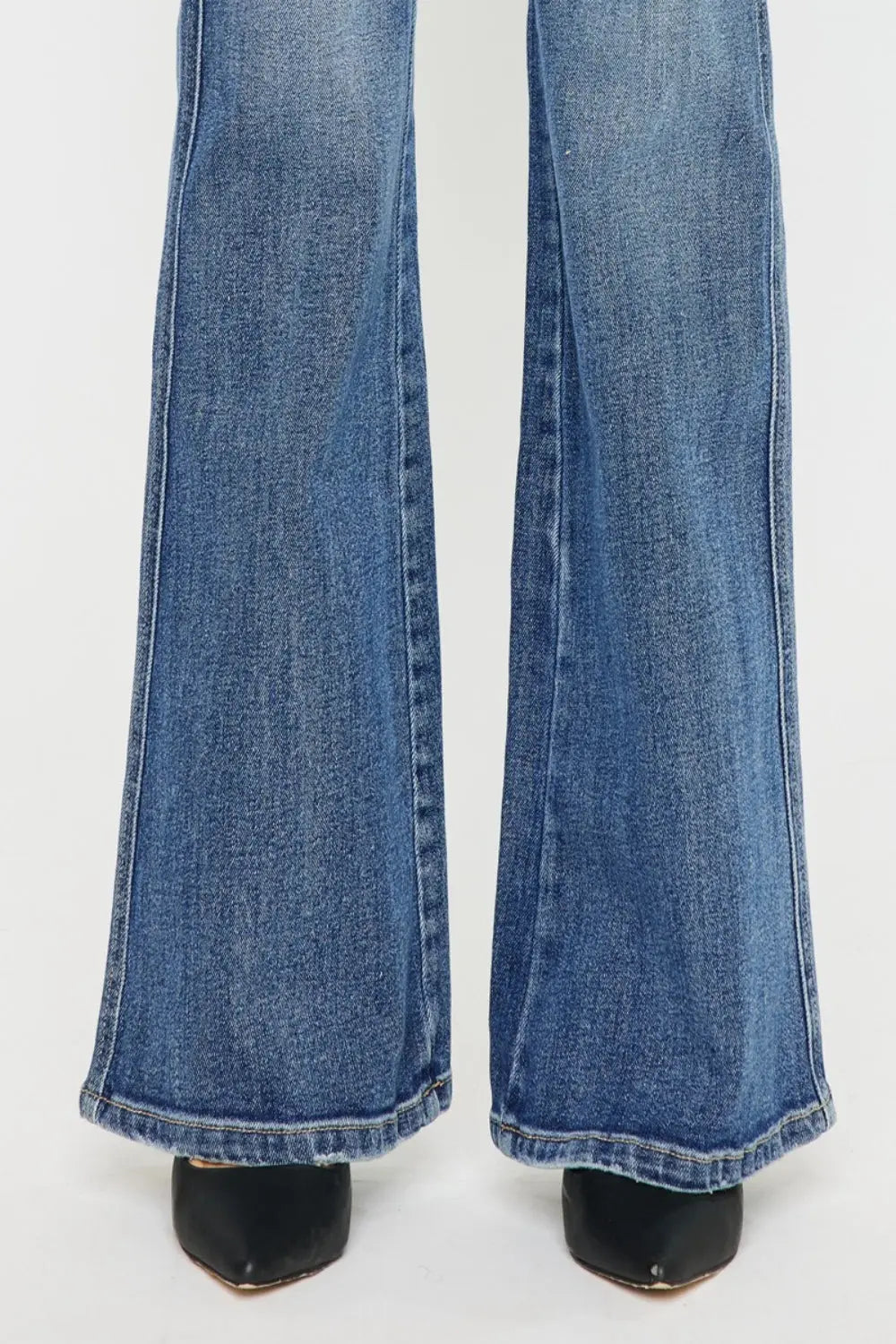Kancan Cat's Whiskers High Waist Flare Jeans - Be Bliss Boutique