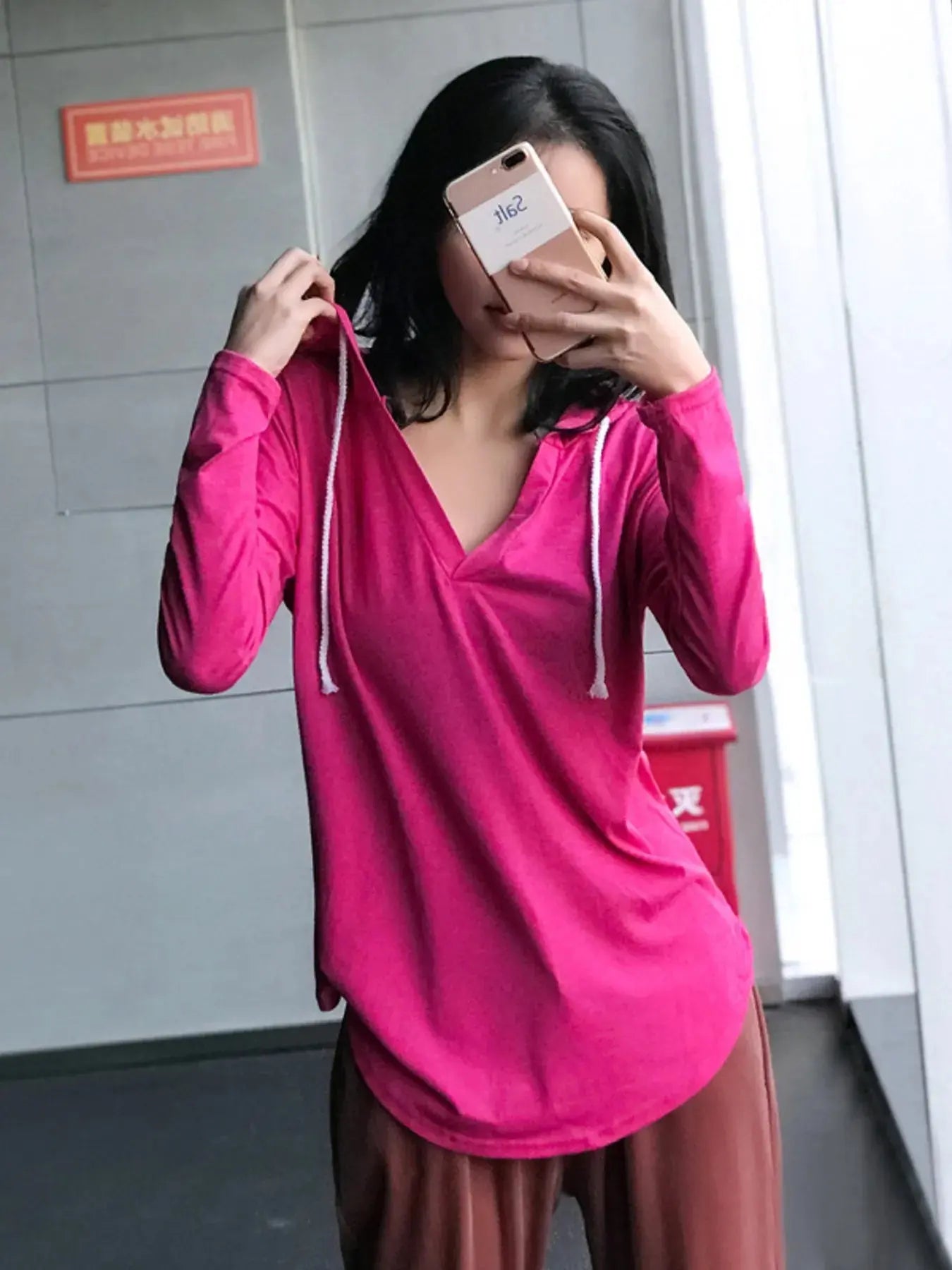 Plus Size Drawstring Long Sleeve Hoodie - Be Bliss Boutique