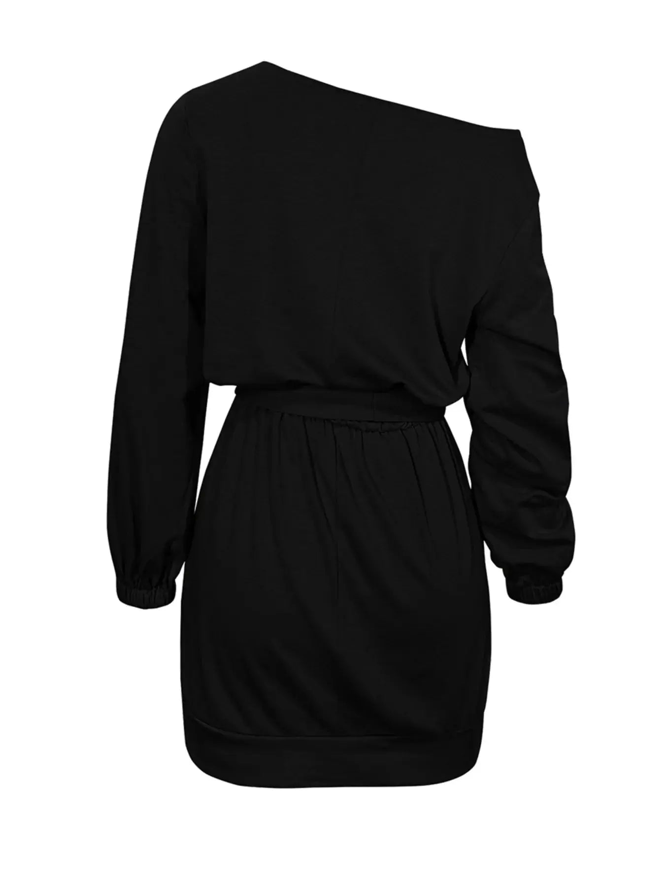 One Shoulder Tie Waist Dress - Be Bliss Boutique