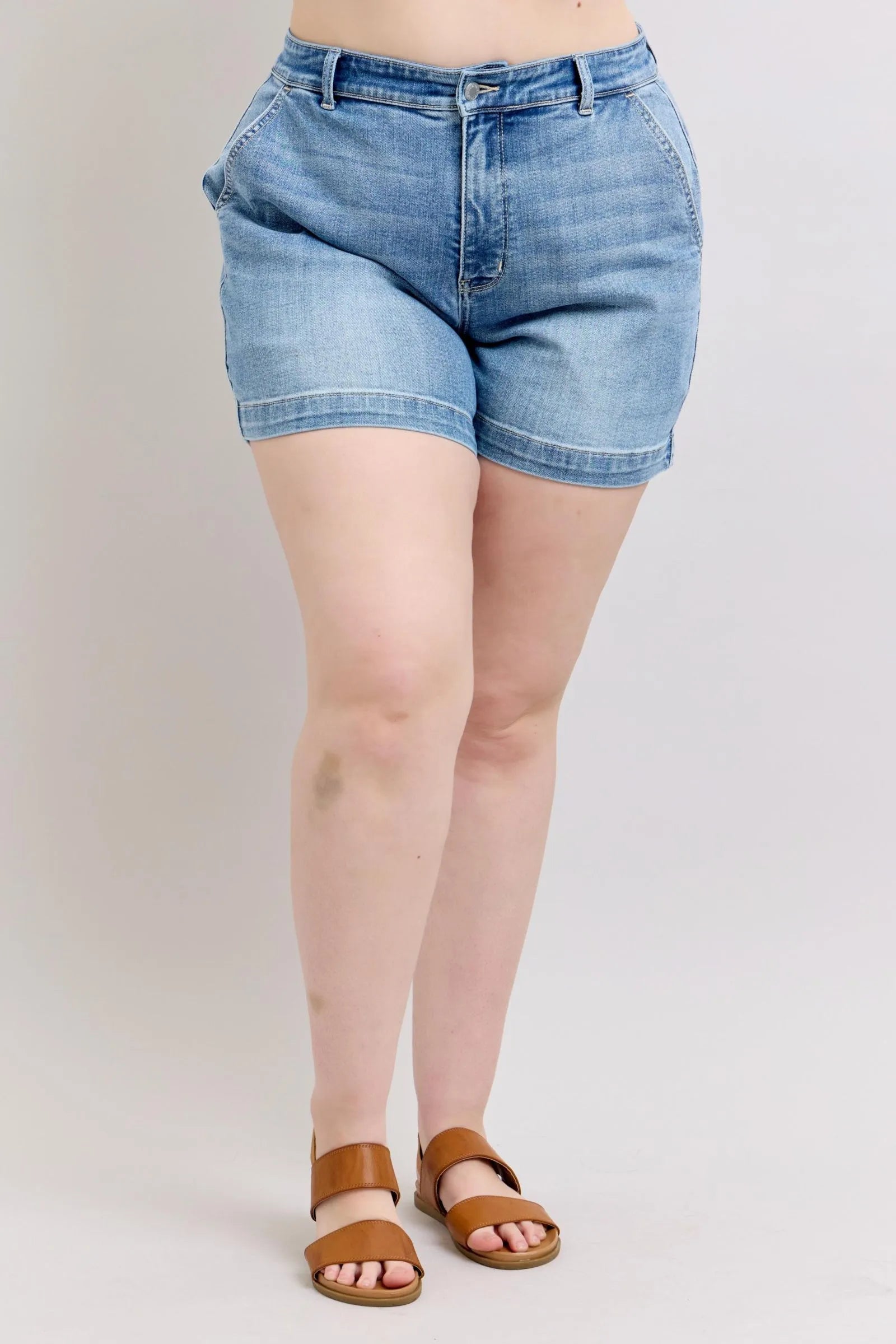 Judy Blue Jeans - Plus Size High Rise Denim Shorts - Be Bliss Boutique