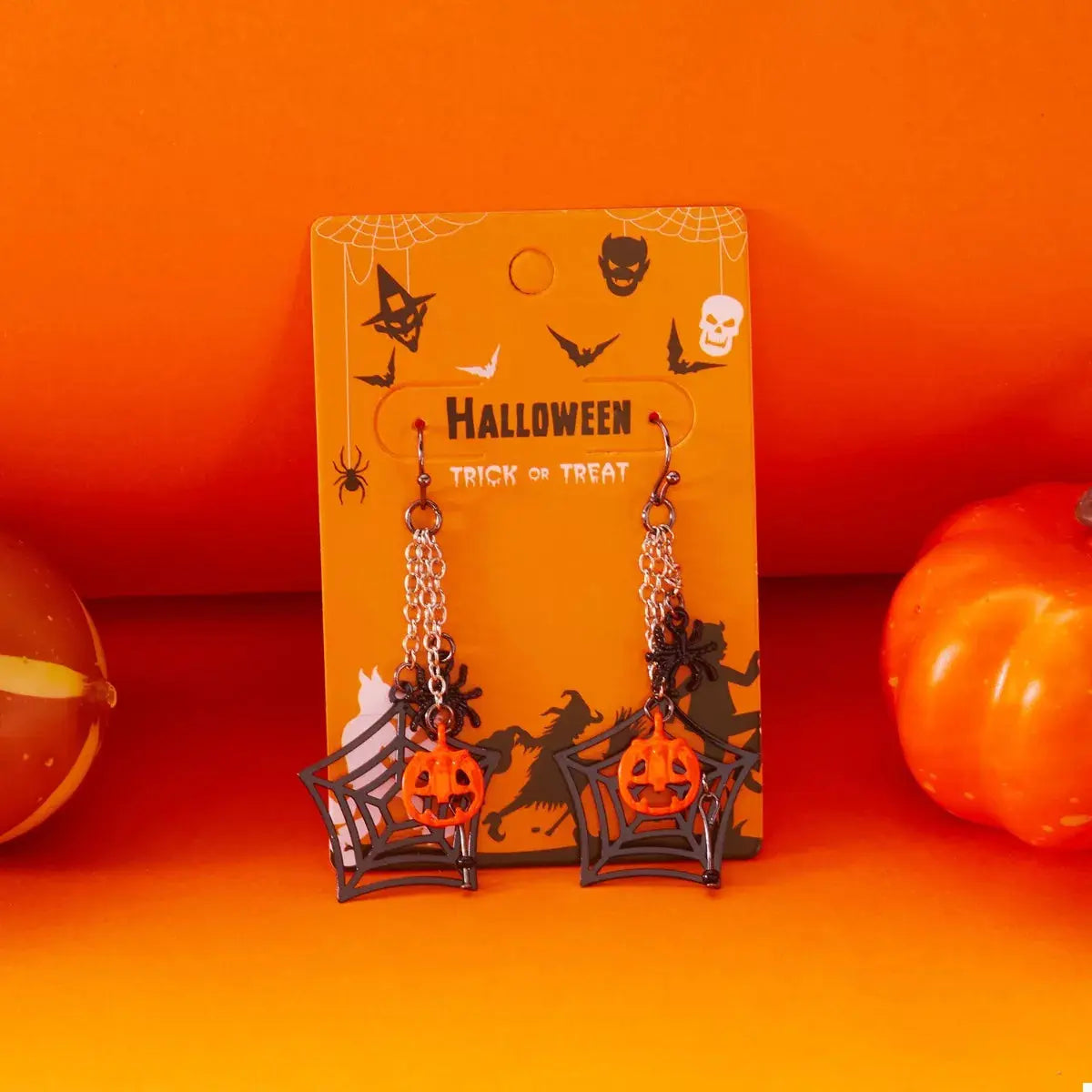 Spider Web Halloween Dangle Earrings - Be Bliss Boutique