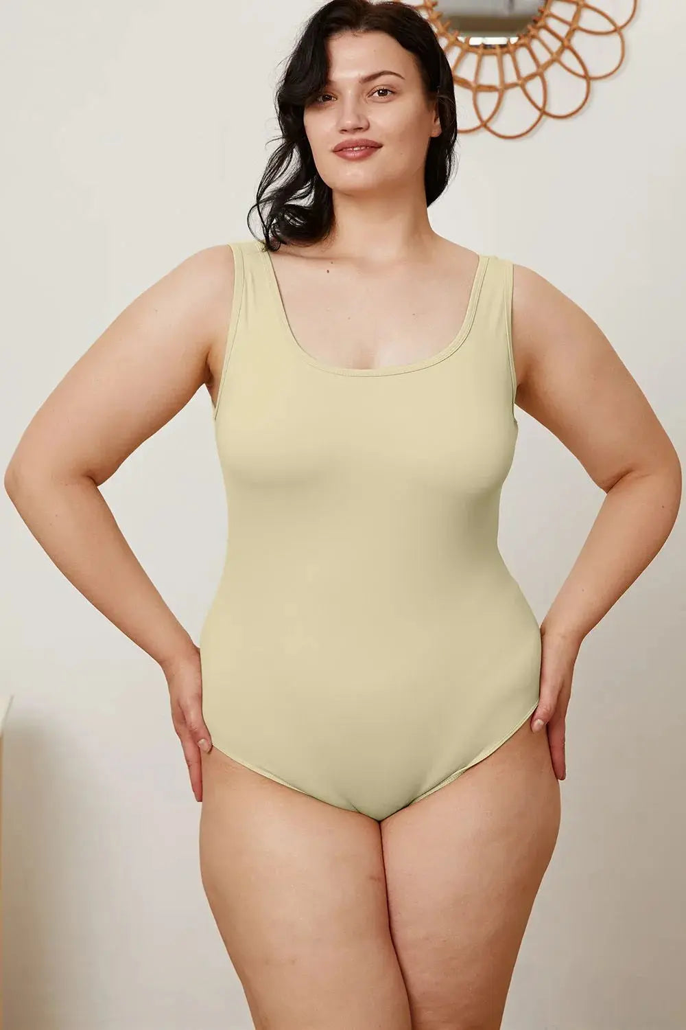 Basic Bae Full Size Square Neck Womens Sleeveless Bodysuit - Be Bliss Boutique