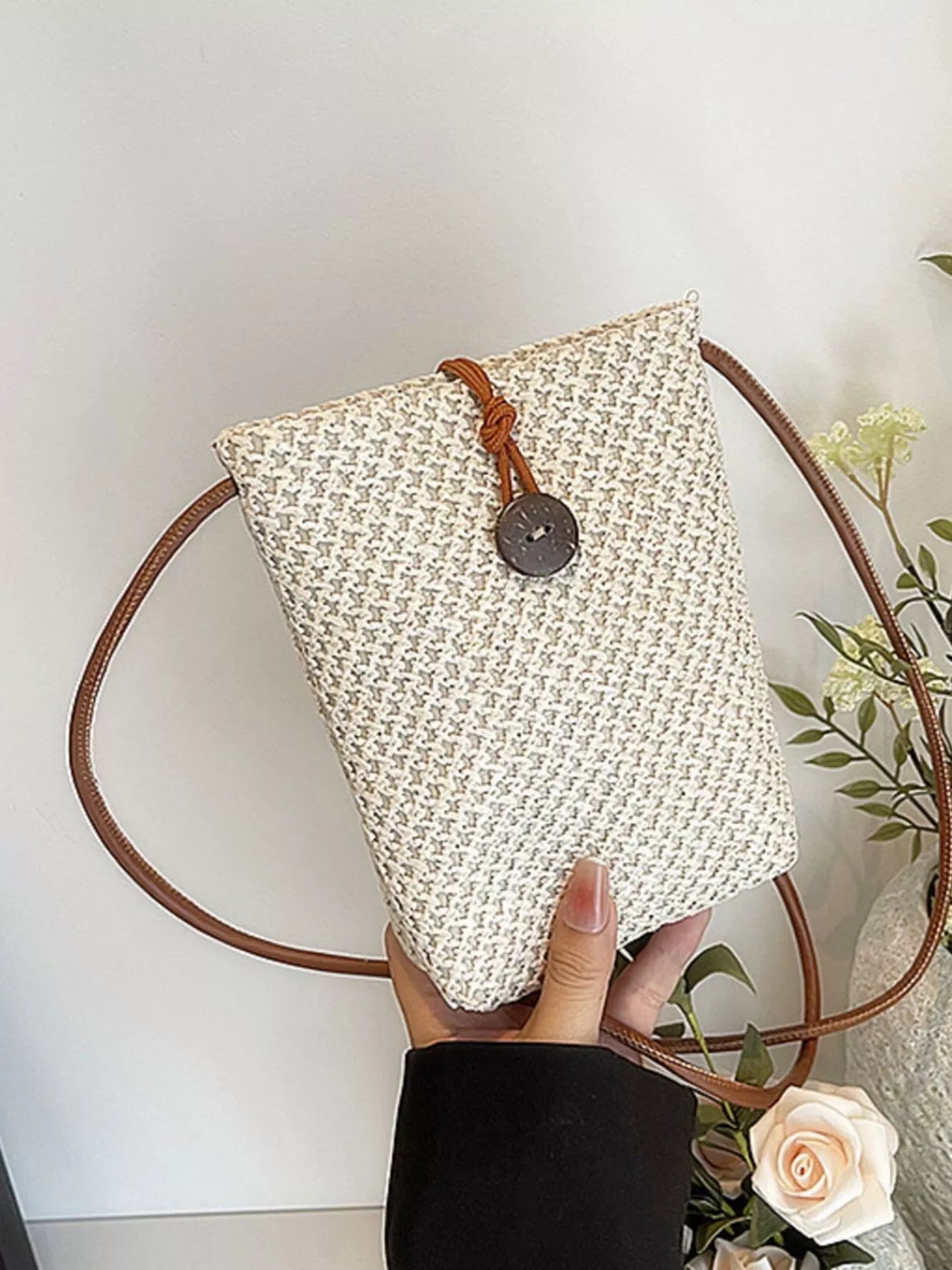 Woven Texture Crossbody Bag - Be Bliss Boutique