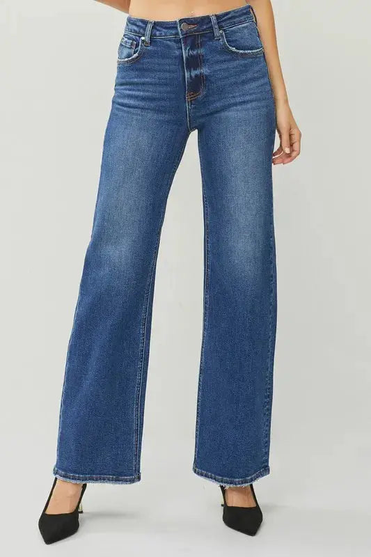 High Rise Straight Leg RISEN Jeans - Be Bliss Boutique