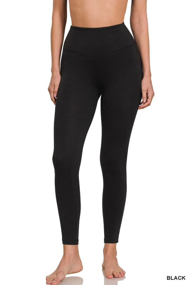 Zenana Full Length Brushed Microfiber Leggings - Be Bliss Boutique