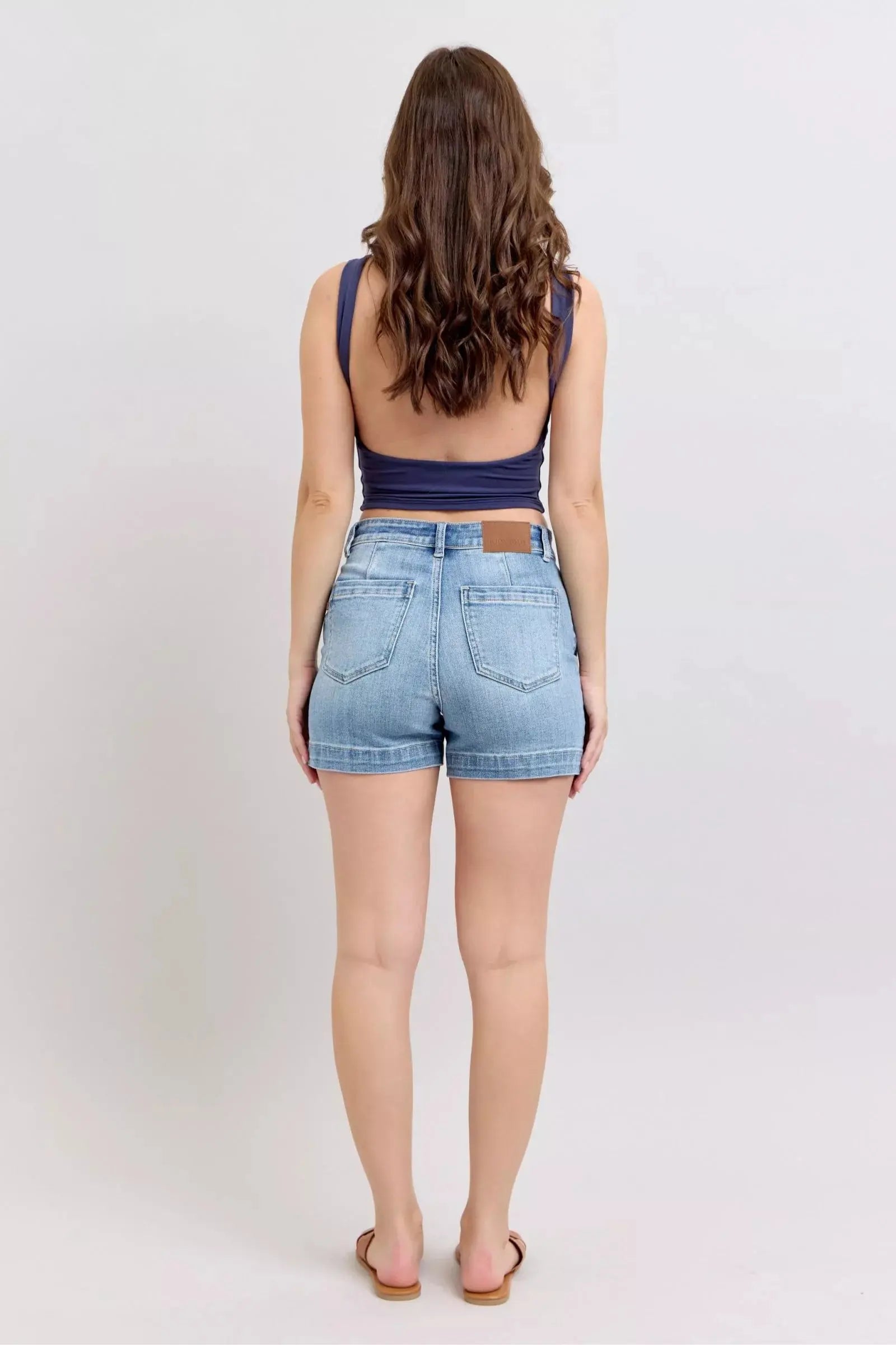 Judy Blue Jeans - Mid Rise Denim Shorts - Be Bliss Boutique