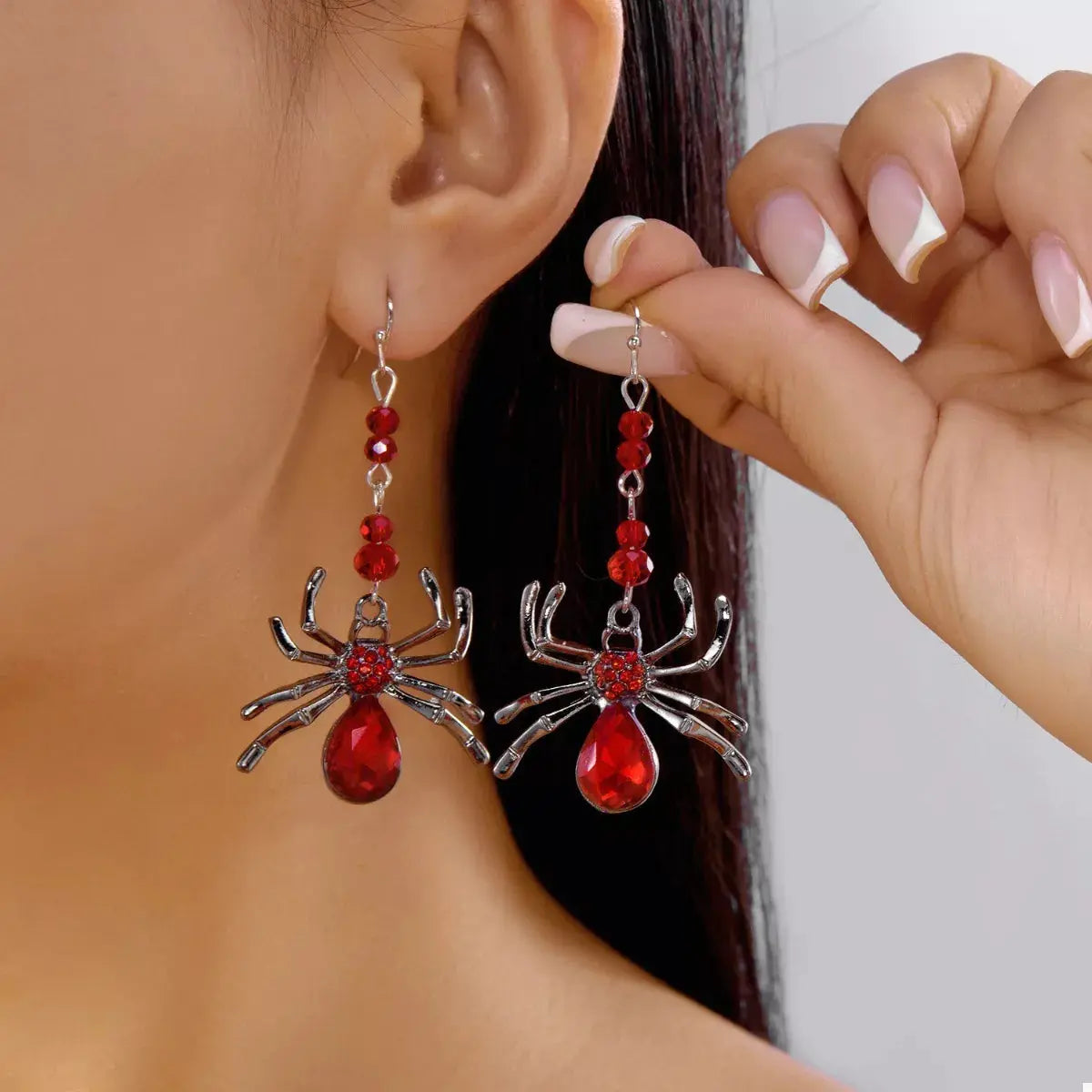 Crystal Spider Halloween Dangle Earrings - Be Bliss Boutique