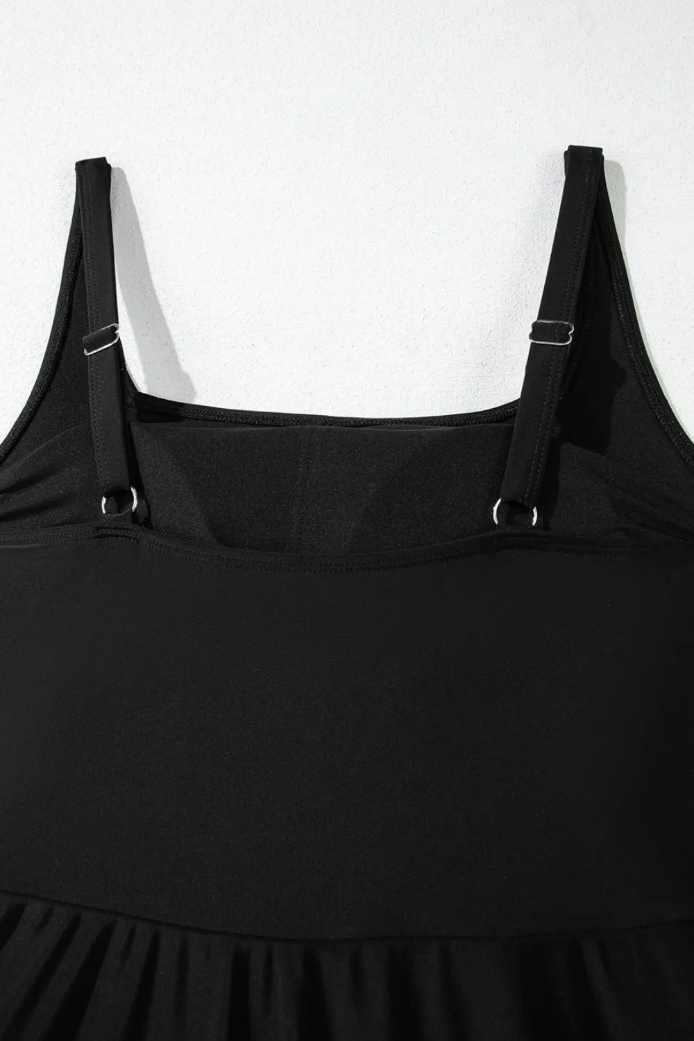 Women's Square Neck A Line Swim Dress with Side Tie Waist - Be Bliss Boutique